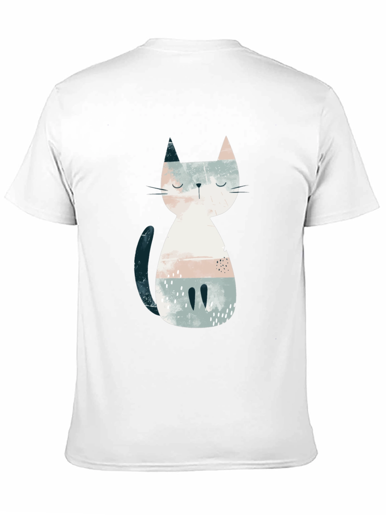 Black Stylish Cat Graphic Black T-Shirt for Men view 11