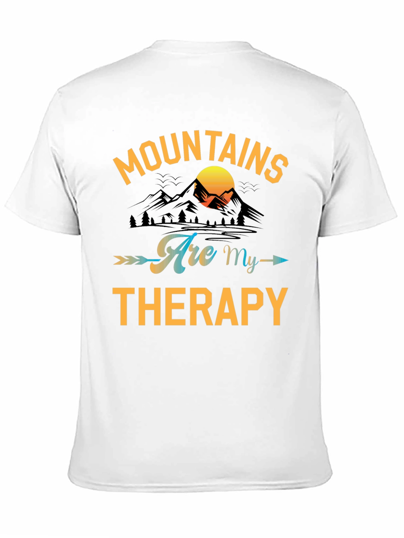 Black Mountains Are My Therapy Black Graphic Tee view 11