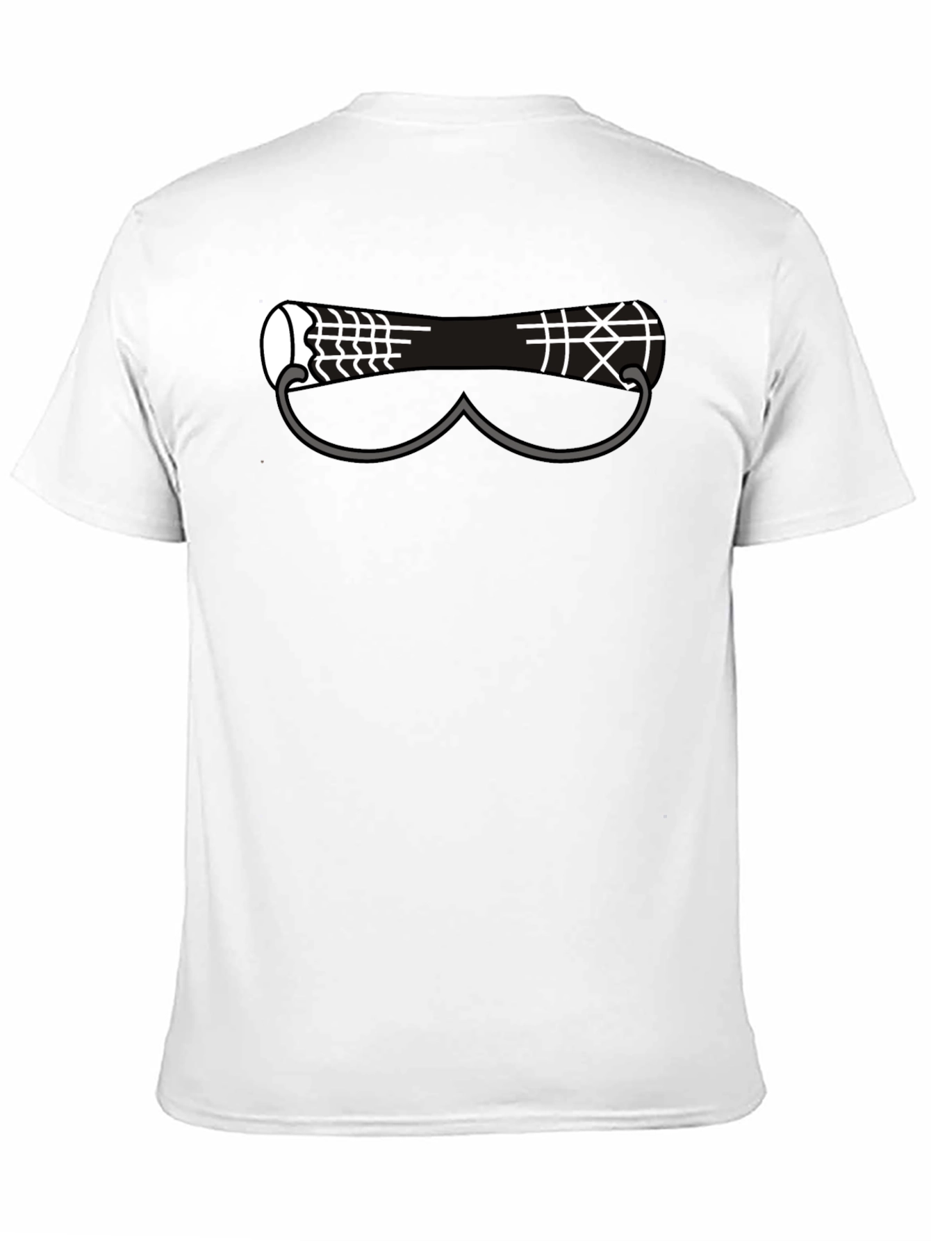 Black Cool Graphic Tee - Funny Eye Mask Design view 11