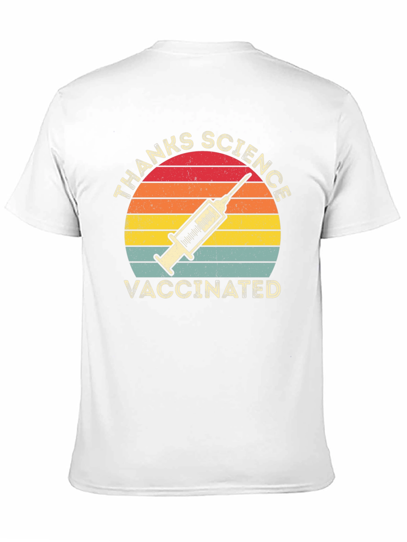 Black Thanks Science Vaccinated T-Shirt view 11