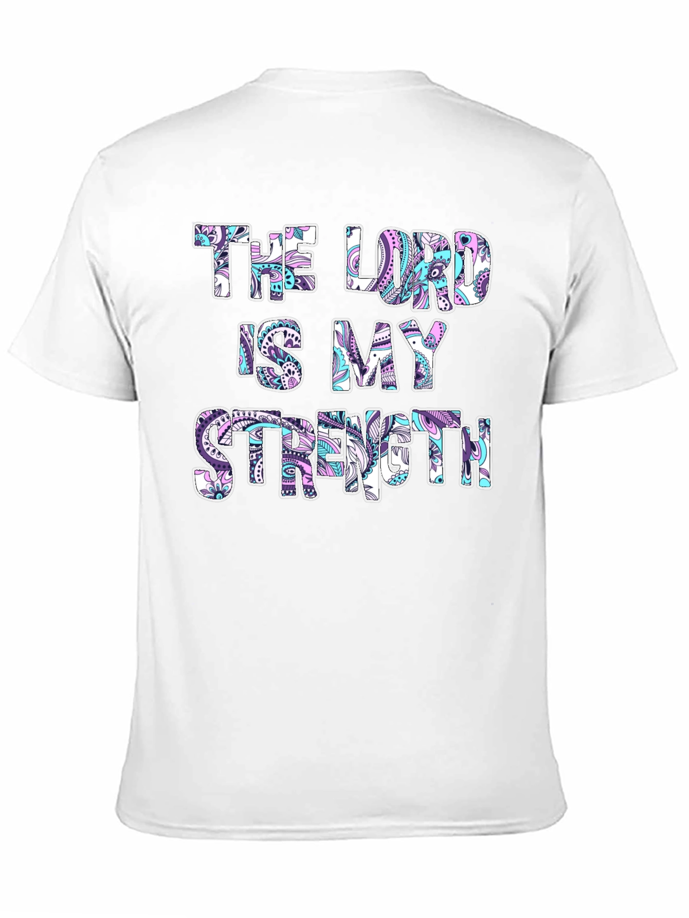 Black The Lord Is My Strength Graphic T-Shirt view 11