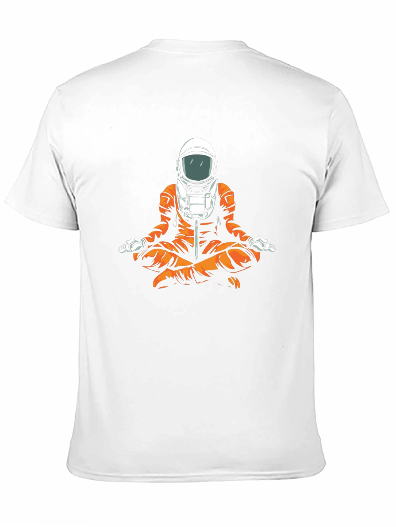 Black Meditating Astronaut Graphic T-Shirt - Space Yogi Tee view 11