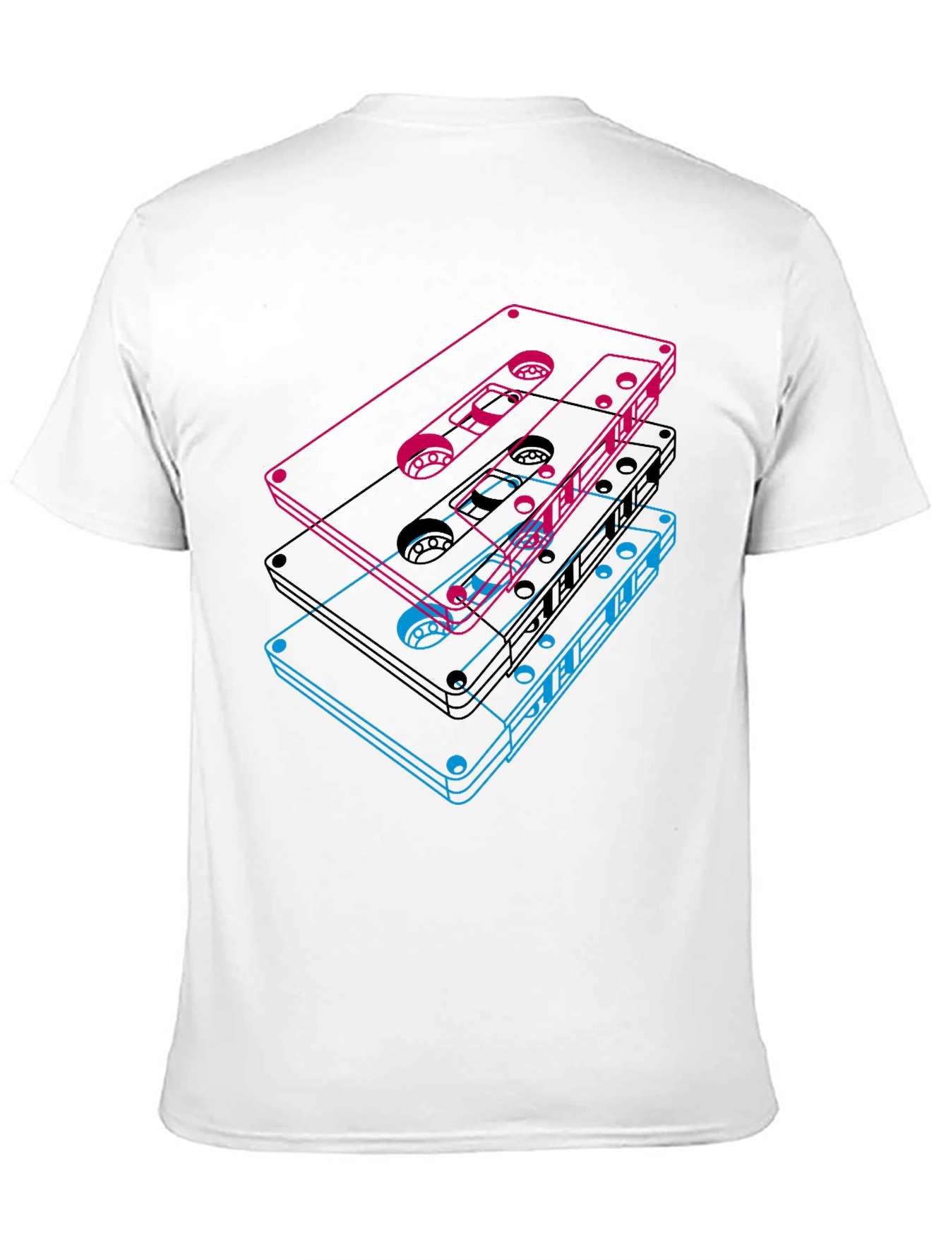 Black Retro Cassette Tape Graphic T-Shirt view 11