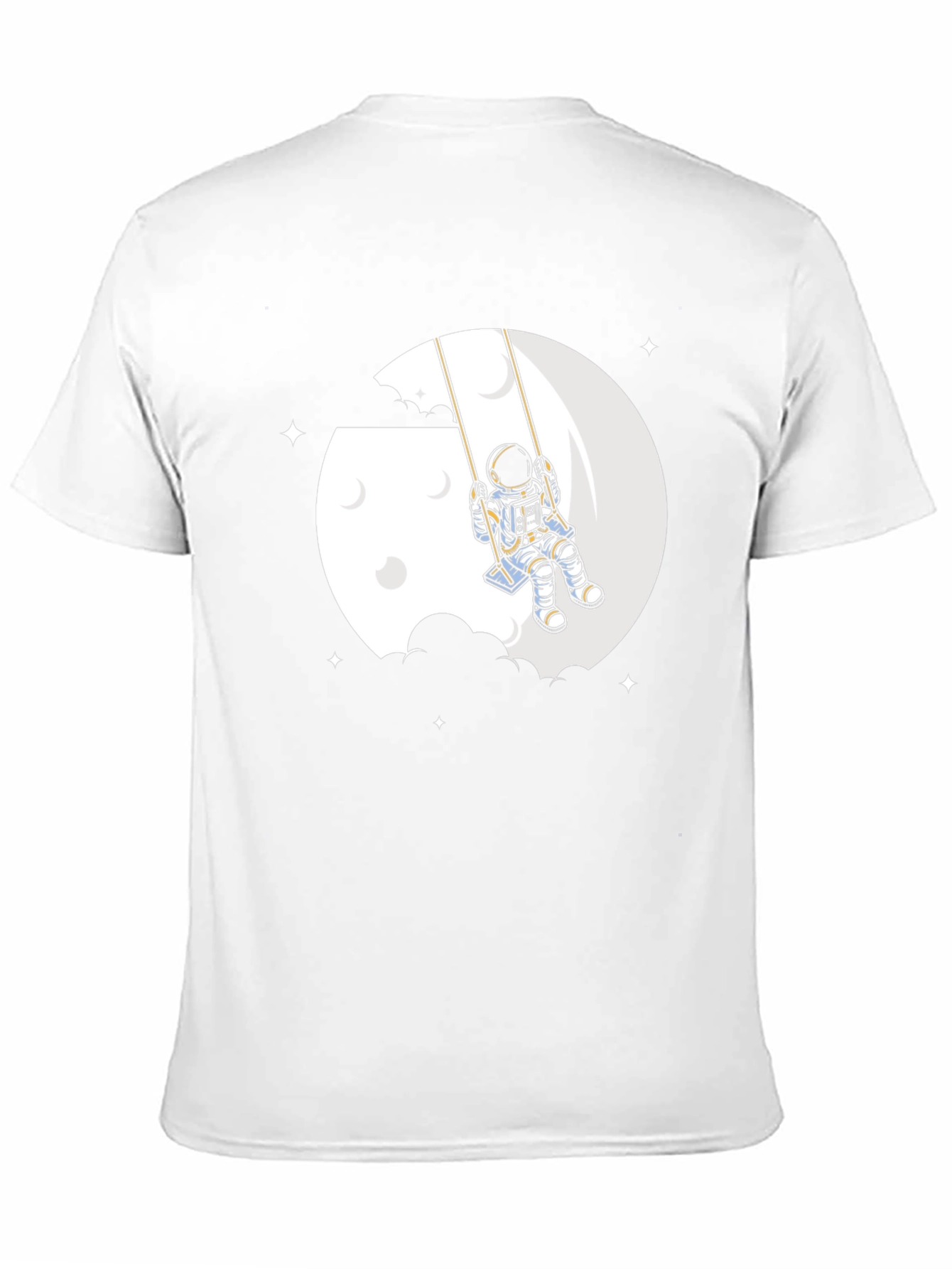 Black Astronaut Moon Swing Graphic T-Shirt - Unique Space Design view 11