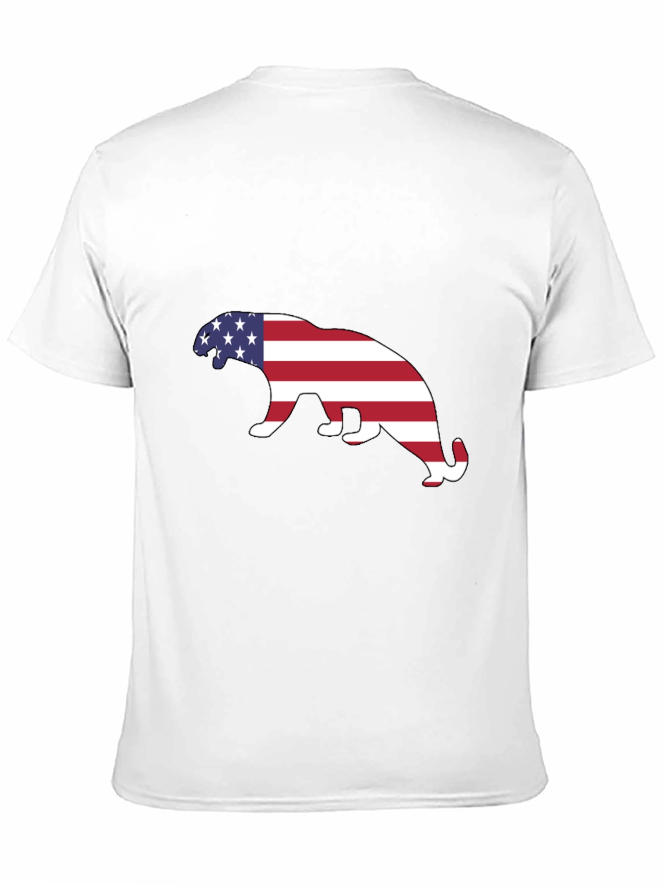 Black American Flag Panther Graphic Tee - Black view 11