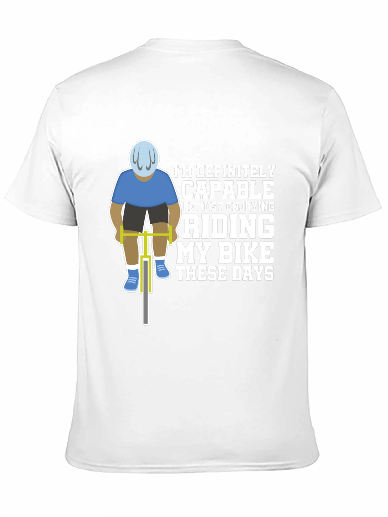 Black Funny Cycling T-Shirt - Riding My Bike These Days view 11