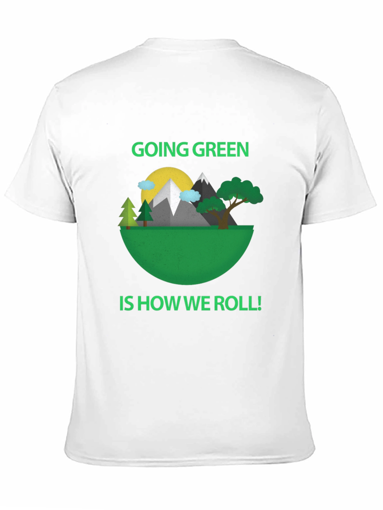Black Eco-Friendly 'Going Green' Graphic Tee view 11