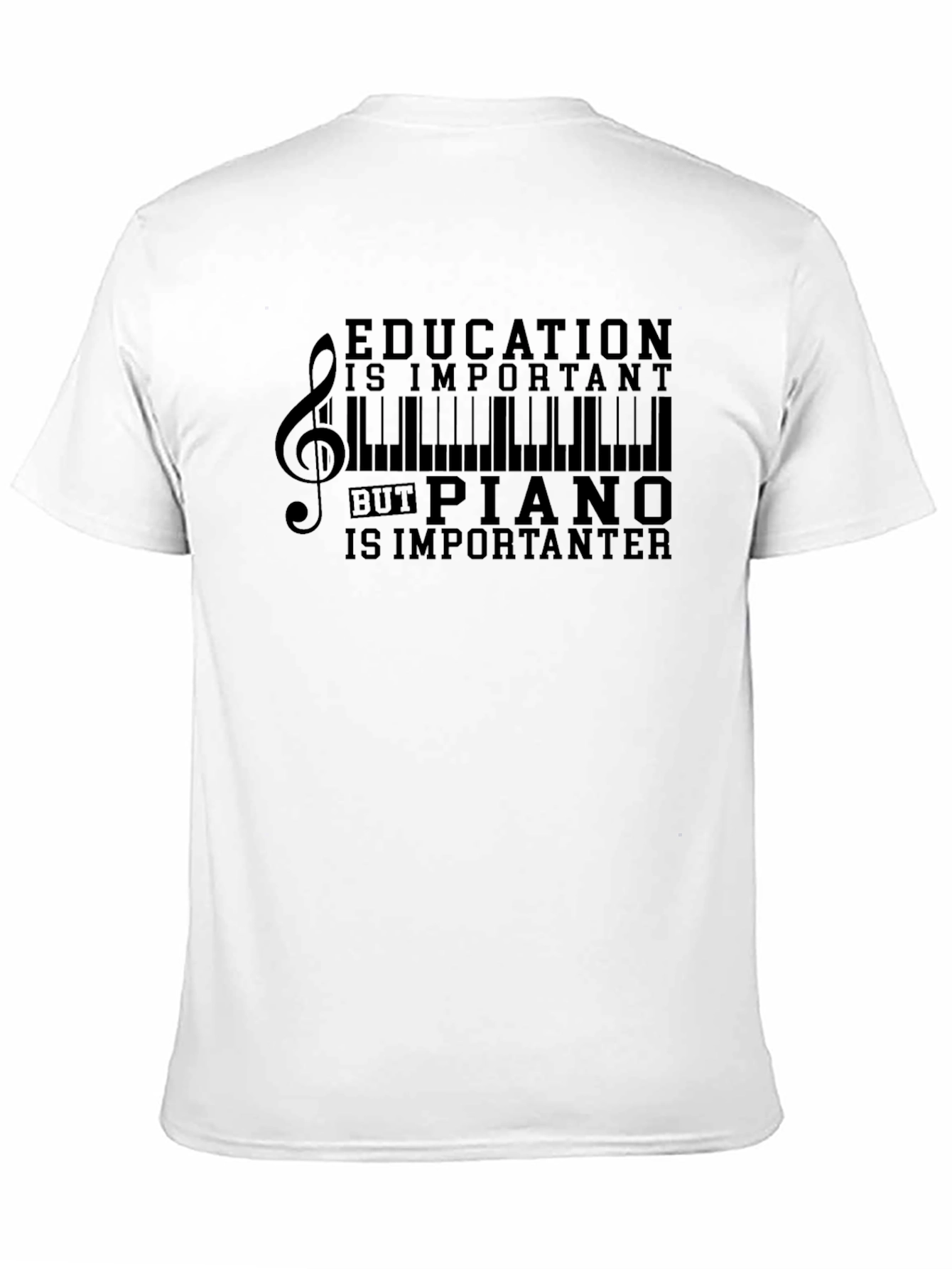 Black Education is Important BUT Piano T-Shirt view 11