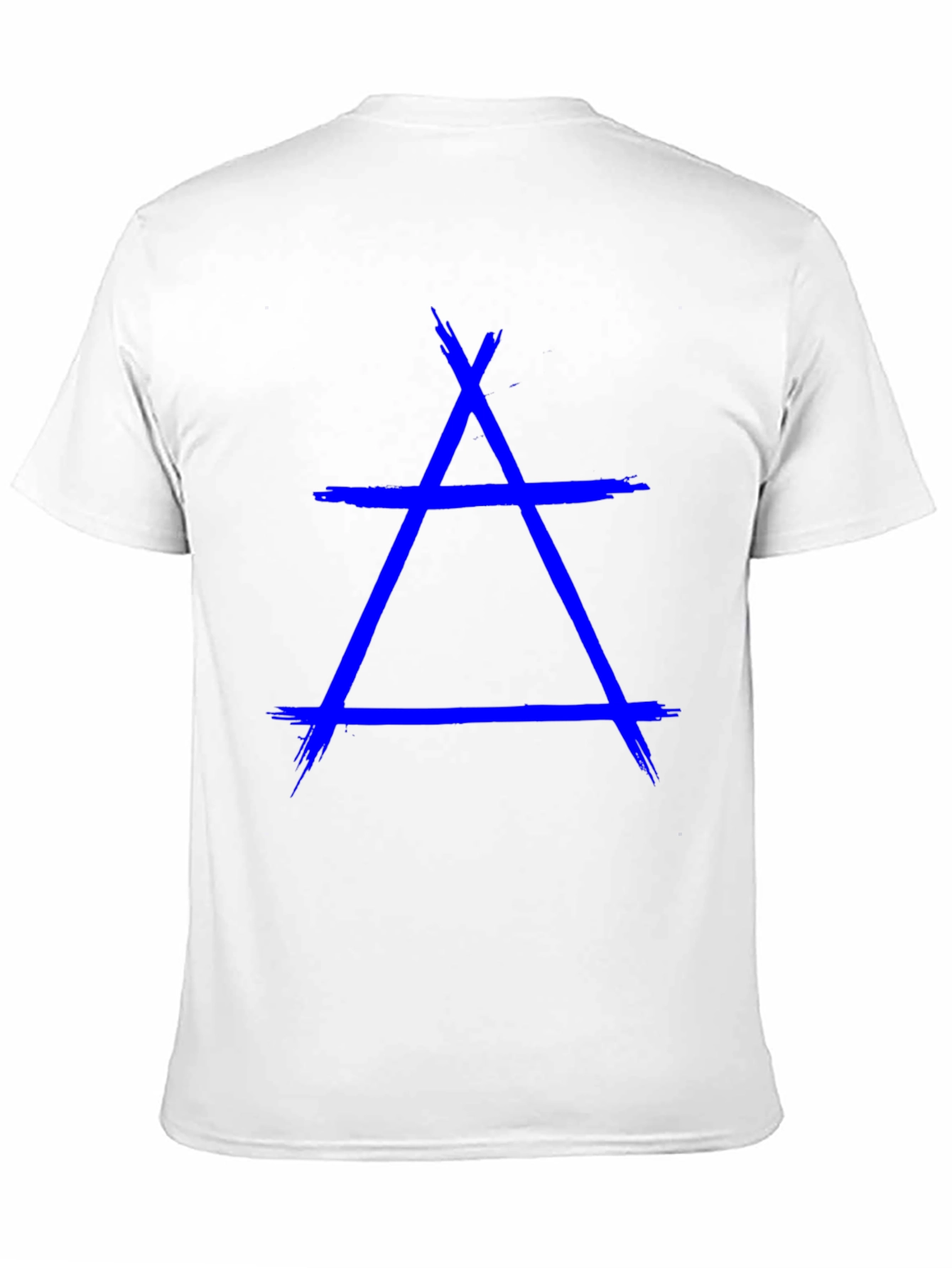 Black Geometric T-Shirt - Abstract Triangle Design view 11