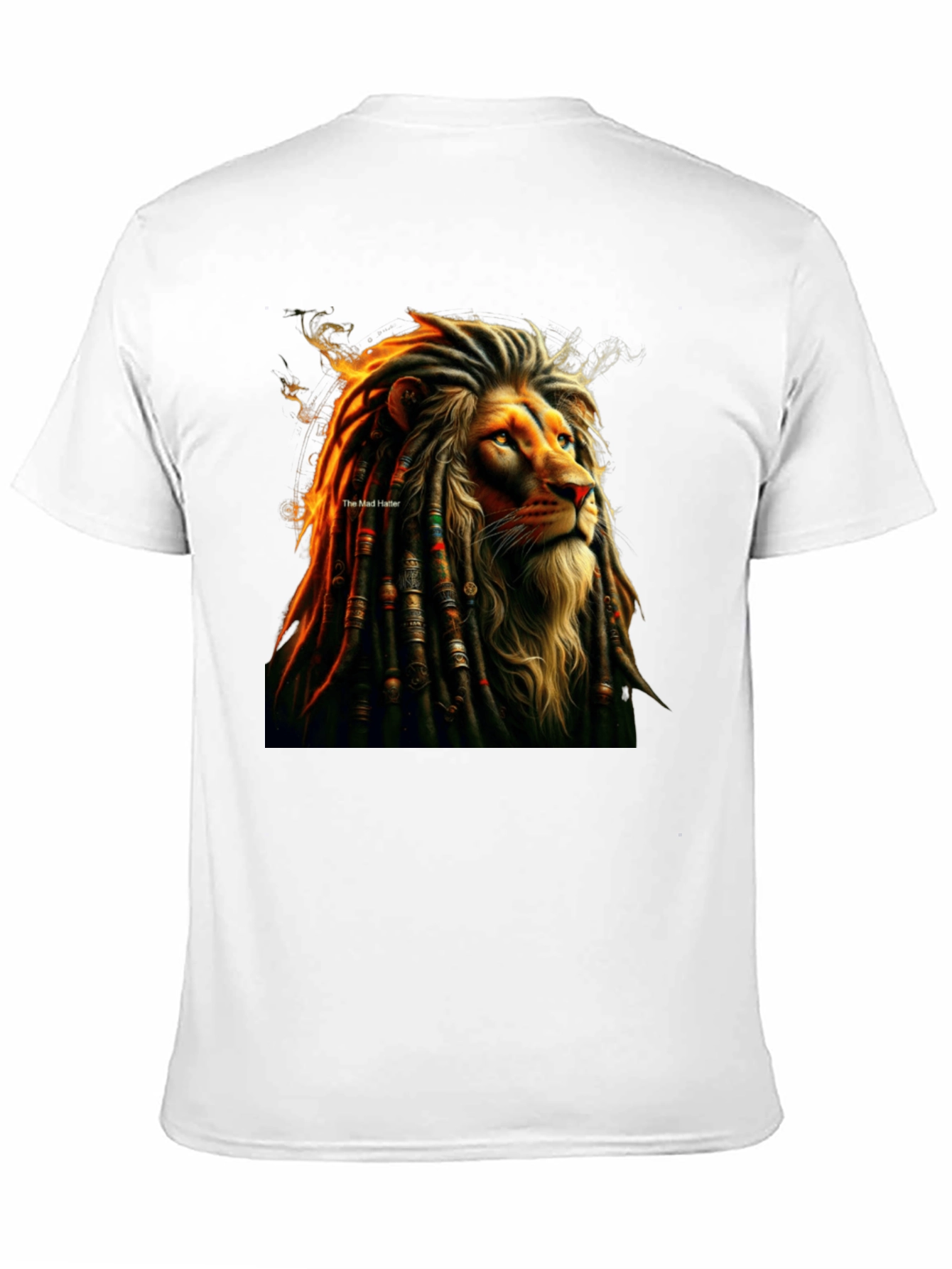 Black Lion Dreadlocks Graphic Tee - Reggae Inspired T-Shirt view 11