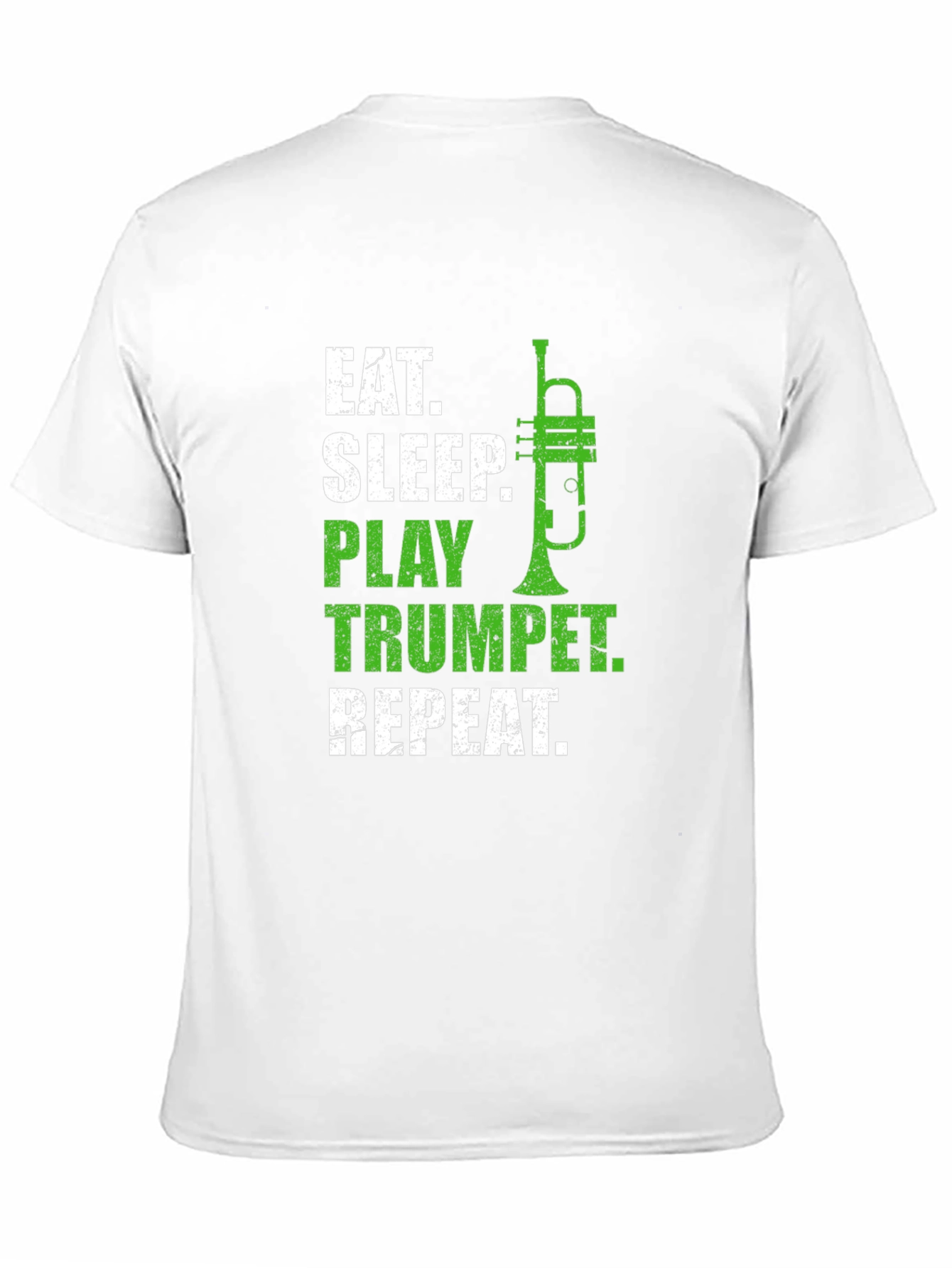 Black Eat Sleep Play Trumpet Repeat Black T-Shirt view 11