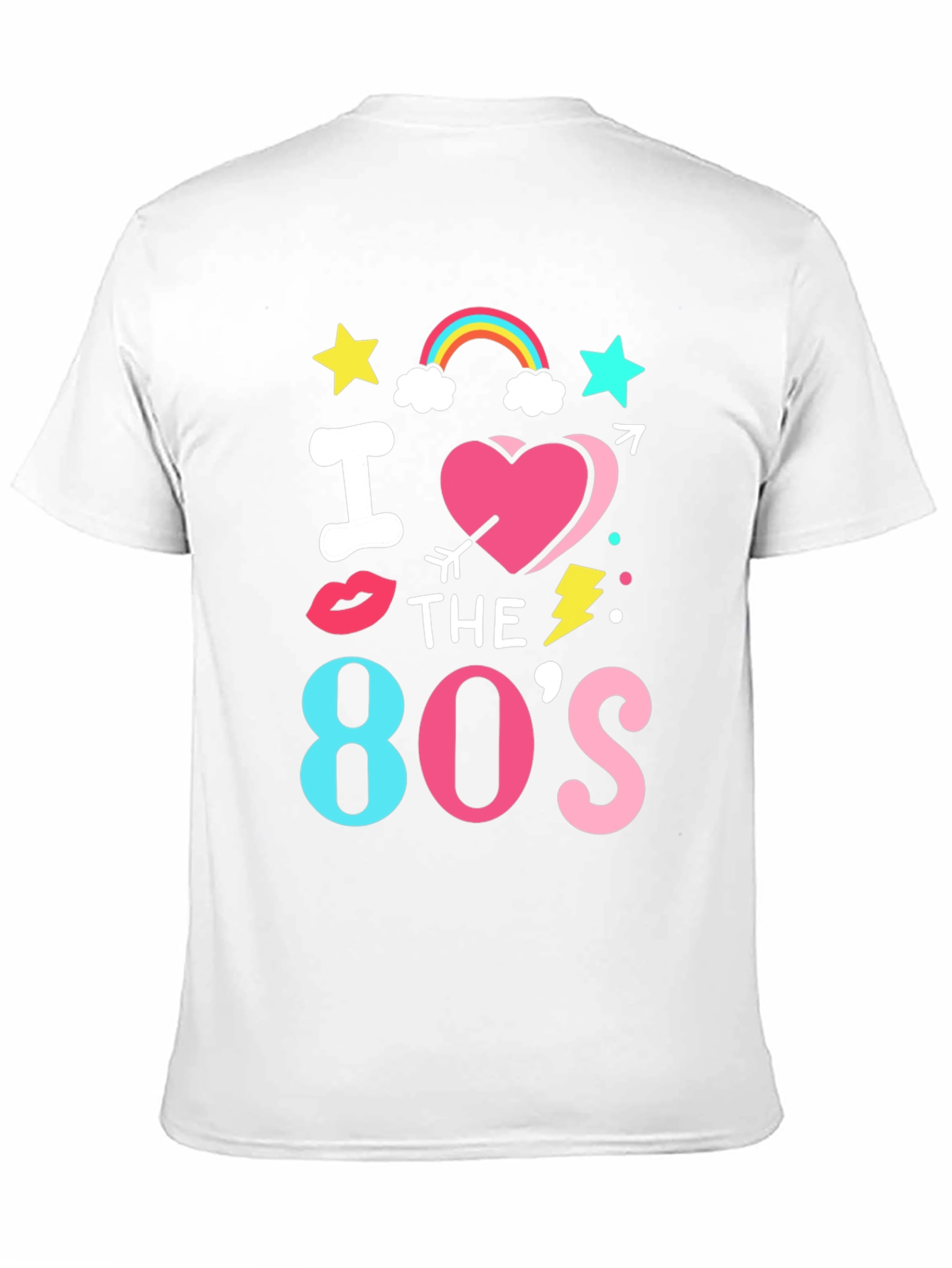 Black I Love The 80's Retro T-Shirt view 11