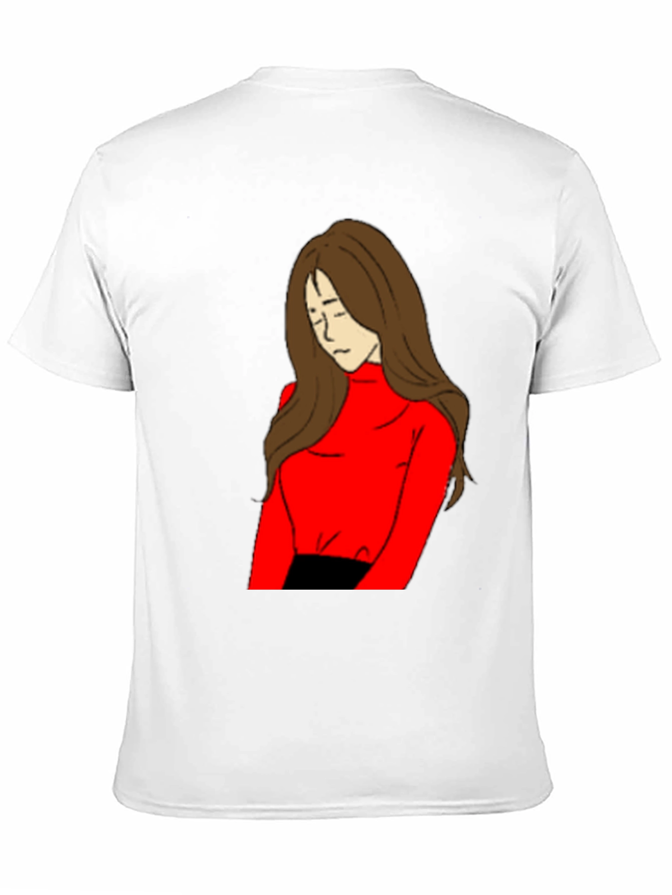 Black Artistic Girl Graphic T-Shirt view 11