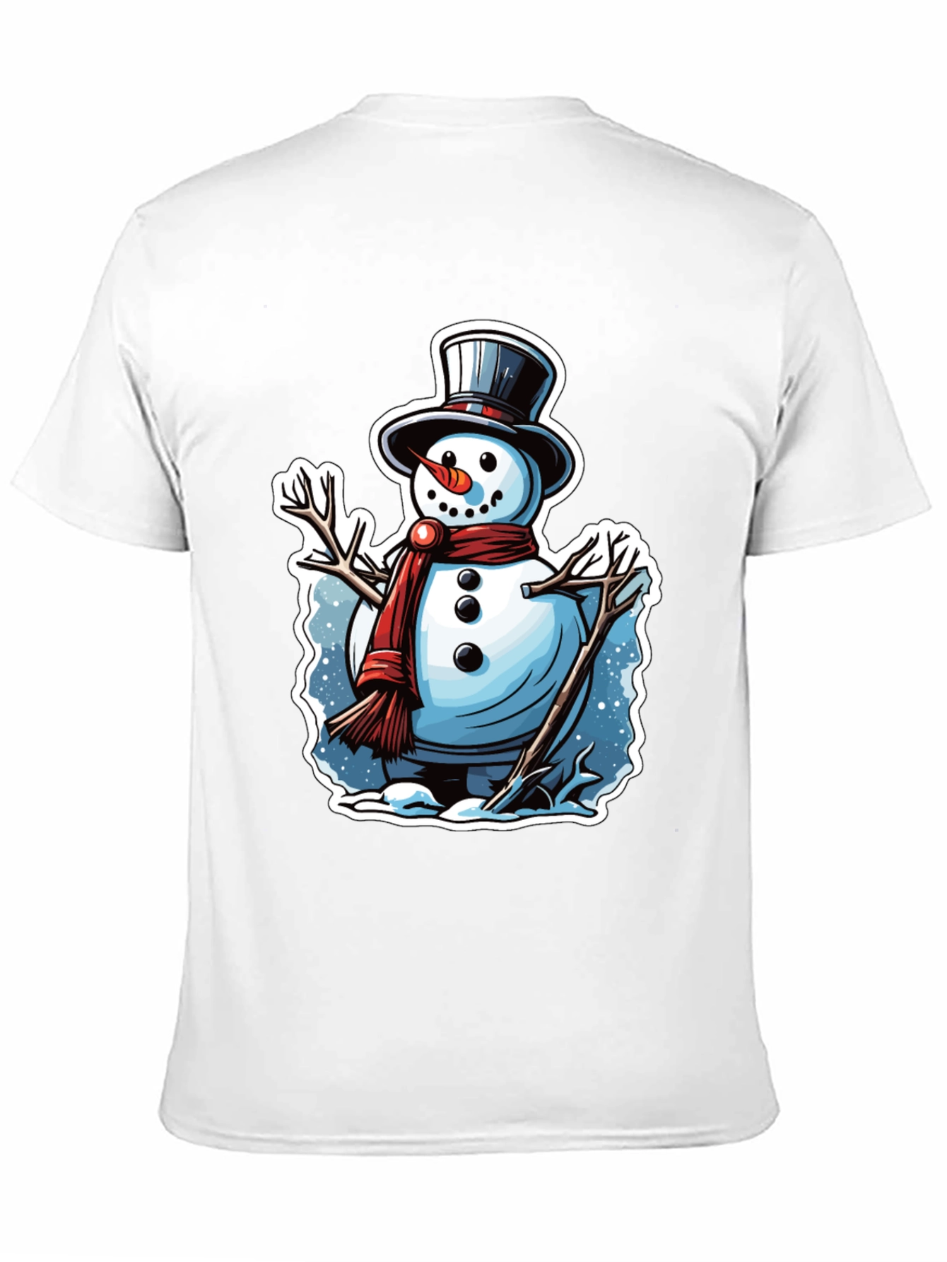 Black Festive Snowman Graphic Tee view 11