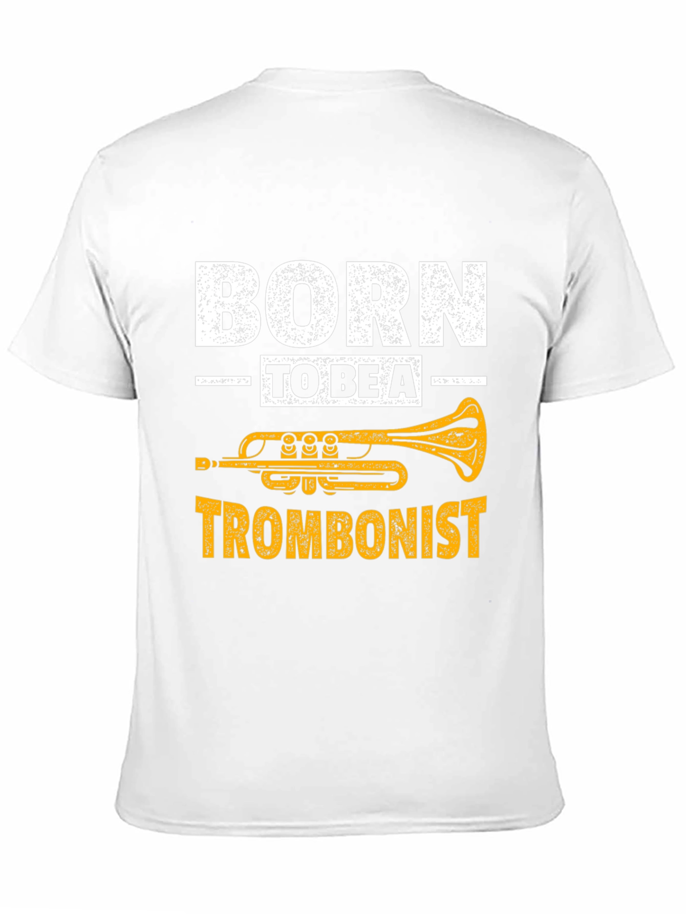 Black Born to Be a Trombonist Graphic T-Shirt view 11