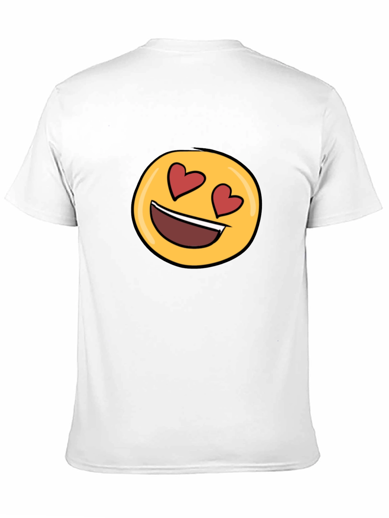 Black Emoji Heart Eyes Black T-Shirt - Express Your Love! view 11
