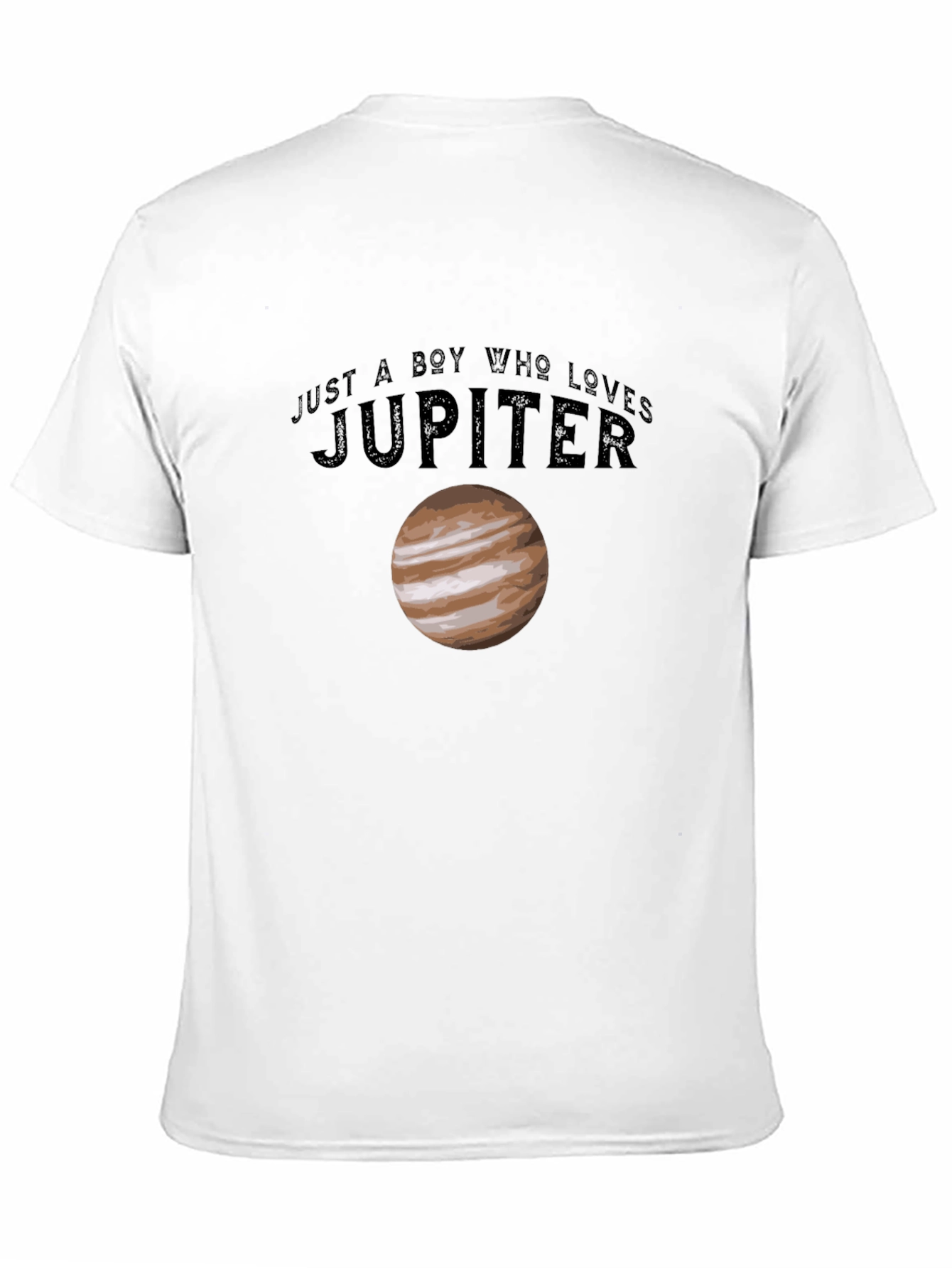 Black Just a Boy Who Loves Jupiter T-Shirt view 11