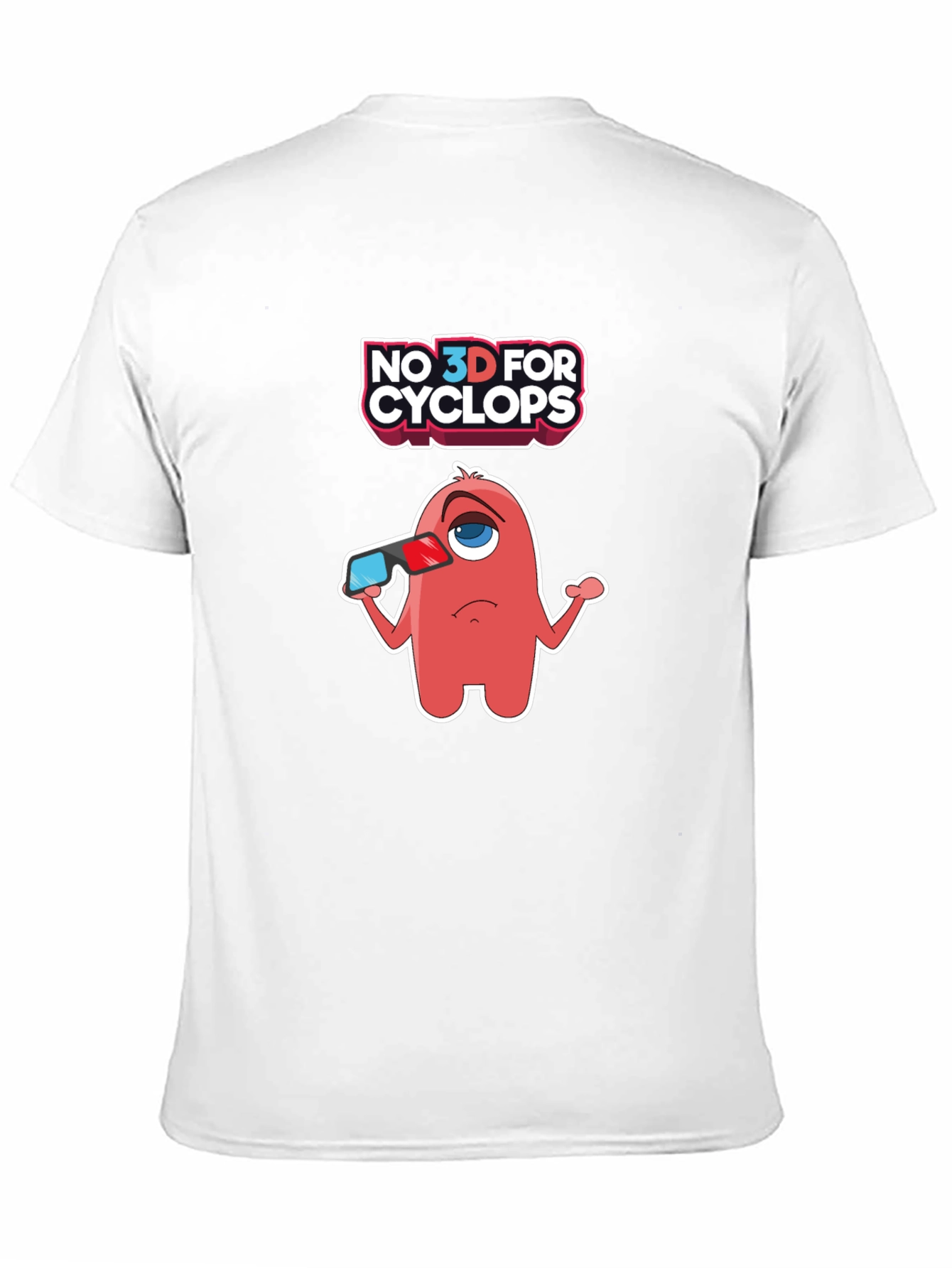Black No 3D for Cyclops Funny Graphic Tee view 11