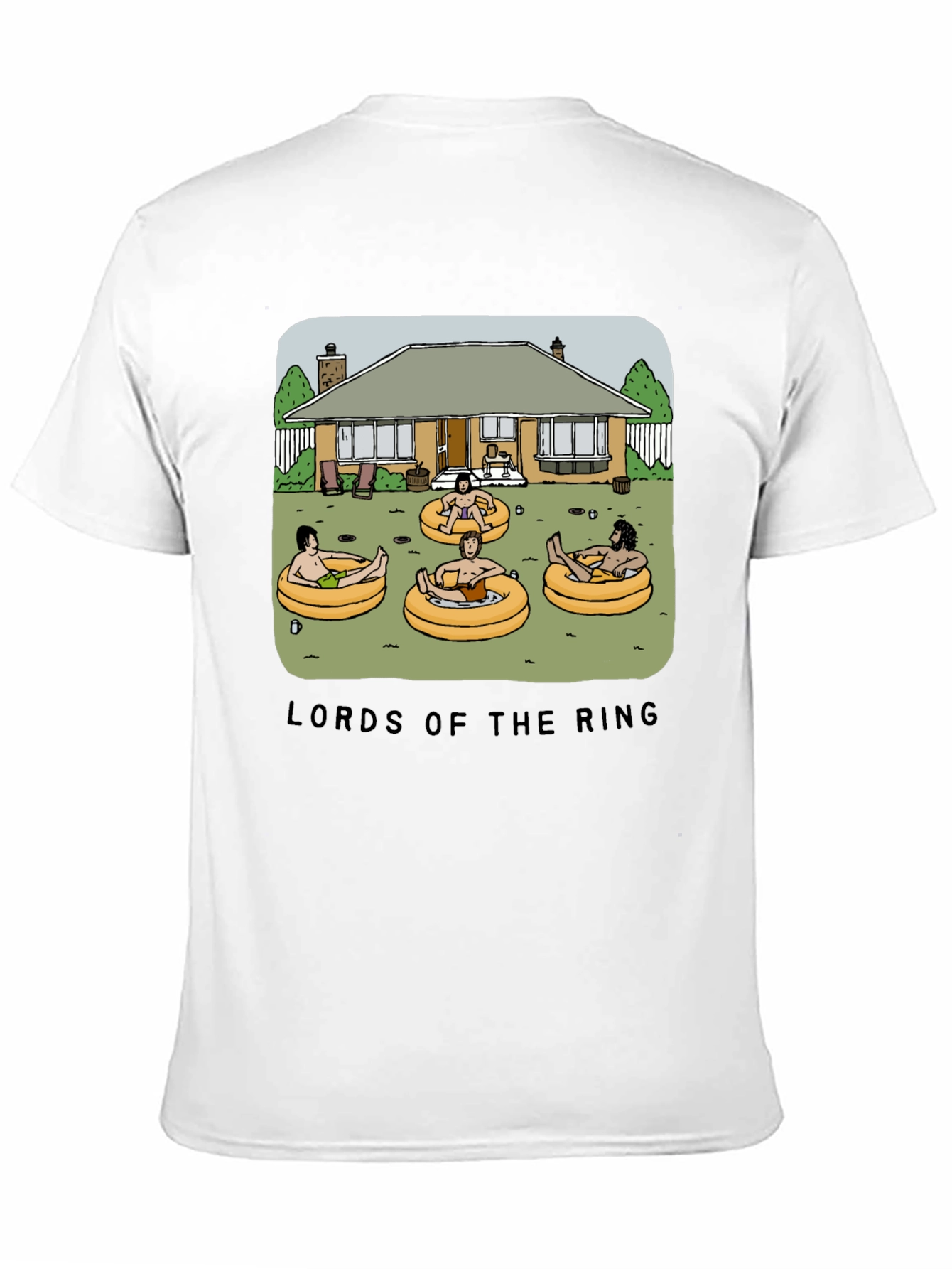 Black Lord of the Ring Funny Summer Black T-Shirt view 11