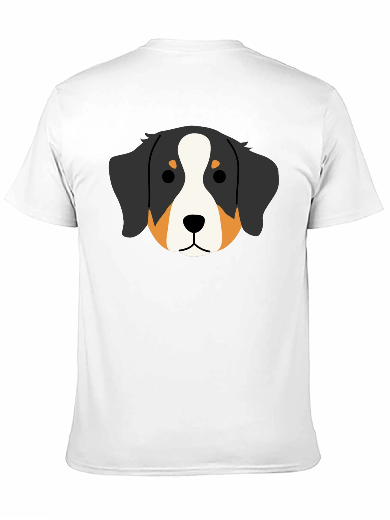 Black Bernese Mountain Dog Head Graphic Tee - Black view 11