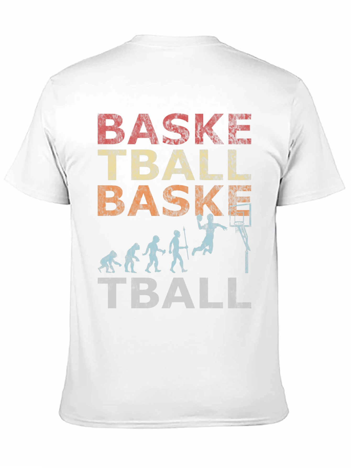 Black Evolution of Basketball Graphic T-Shirt view 11