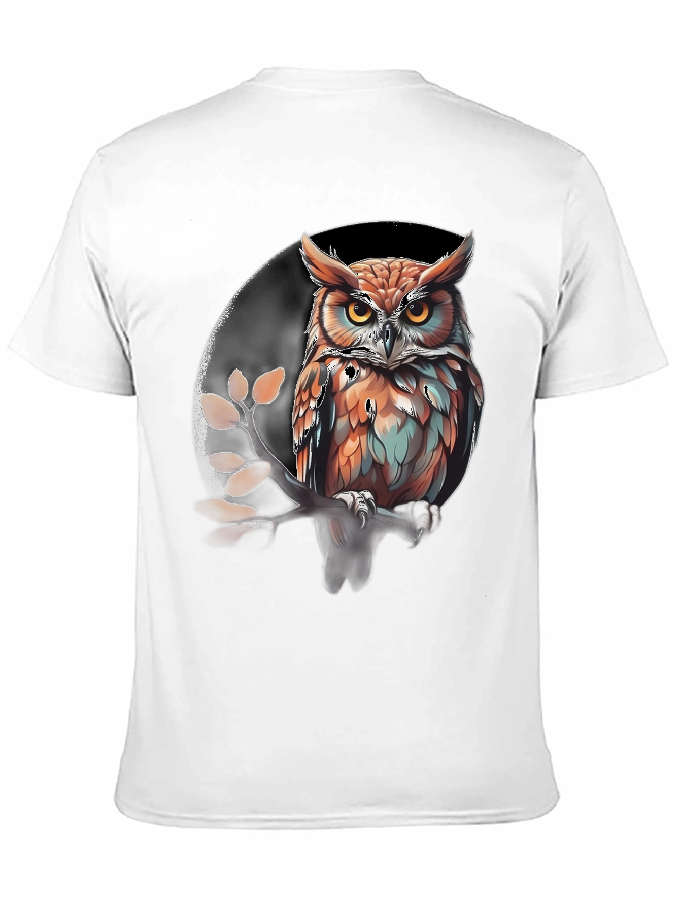 Black Owl Graphic Print Tee - Stylish Men's T-Shirt view 11