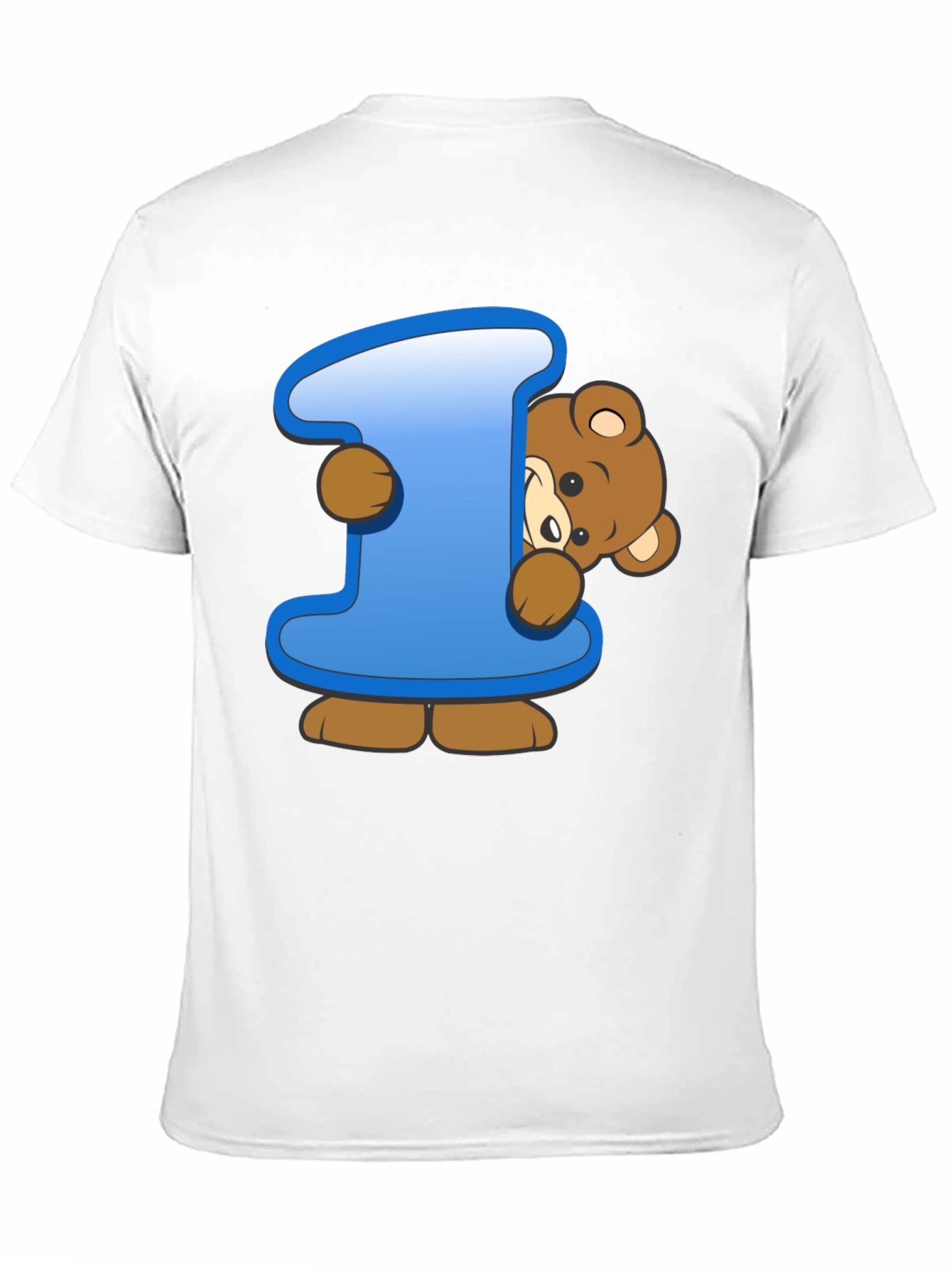 Cute Teddy Bear Initial 'I' Black T-Shirt - 11