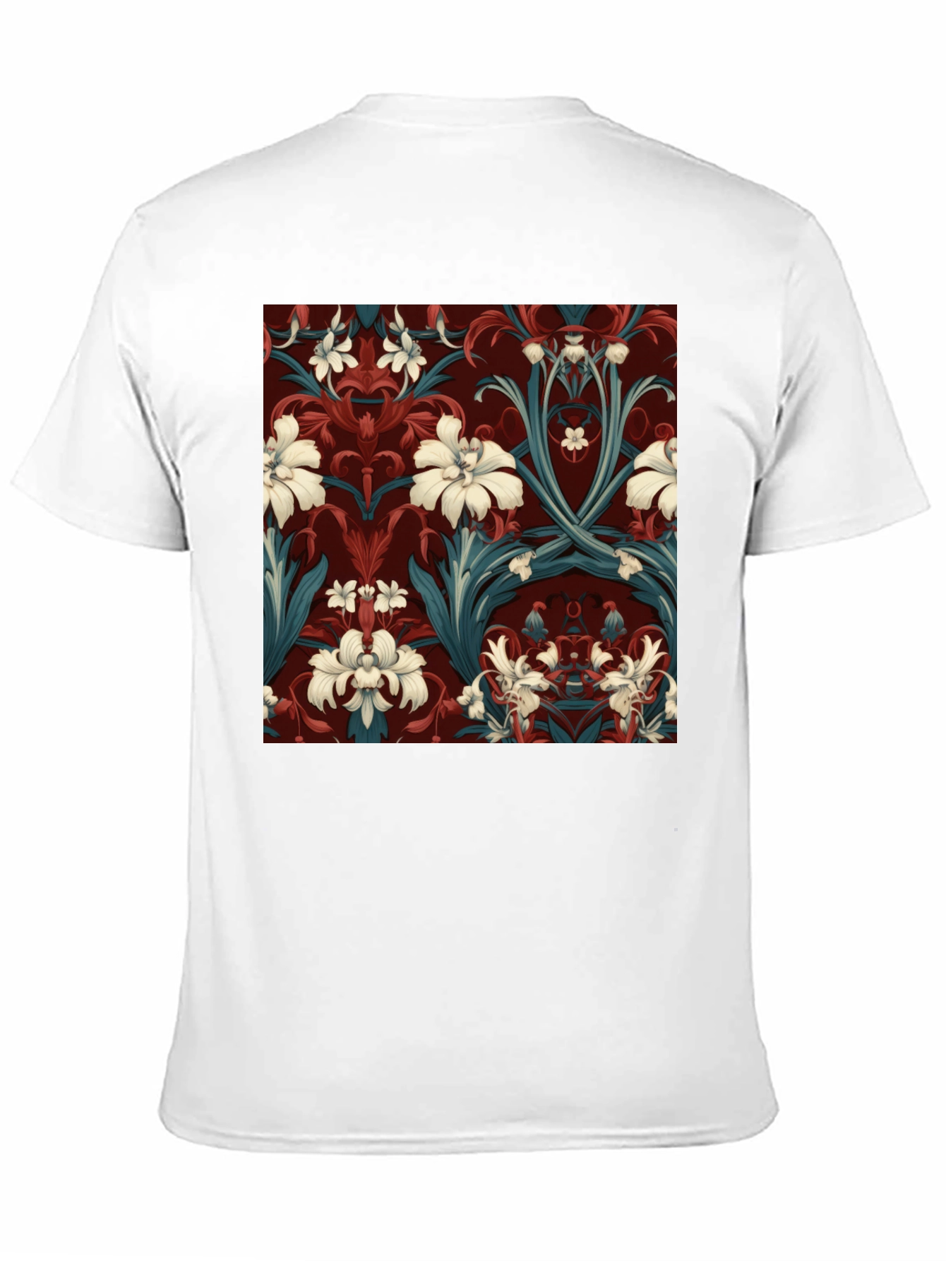 Black Floral Pattern Print T-Shirt view 11