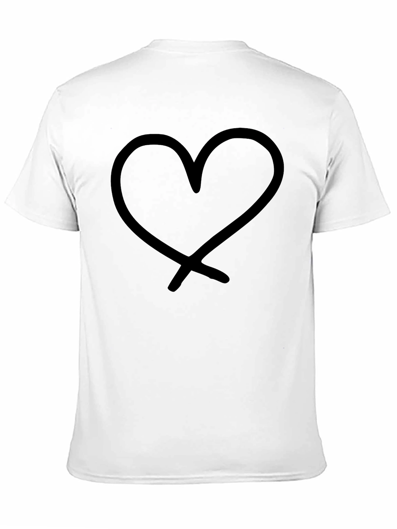 Black Heart Graphic Black T-Shirt - Stylish Casual Wear view 11
