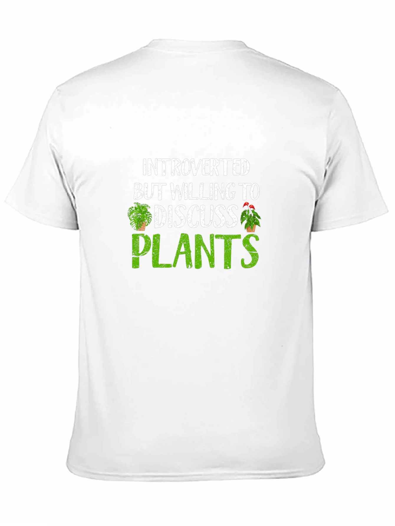 Black Introverted Plants T-Shirt view 11