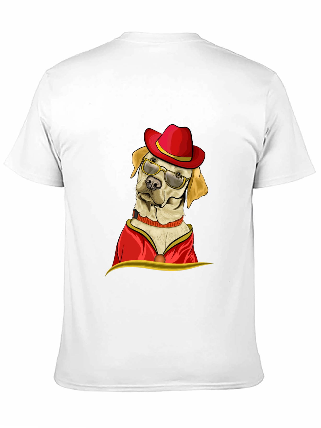 Black Dog with Hat and Glasses T-Shirt view 11