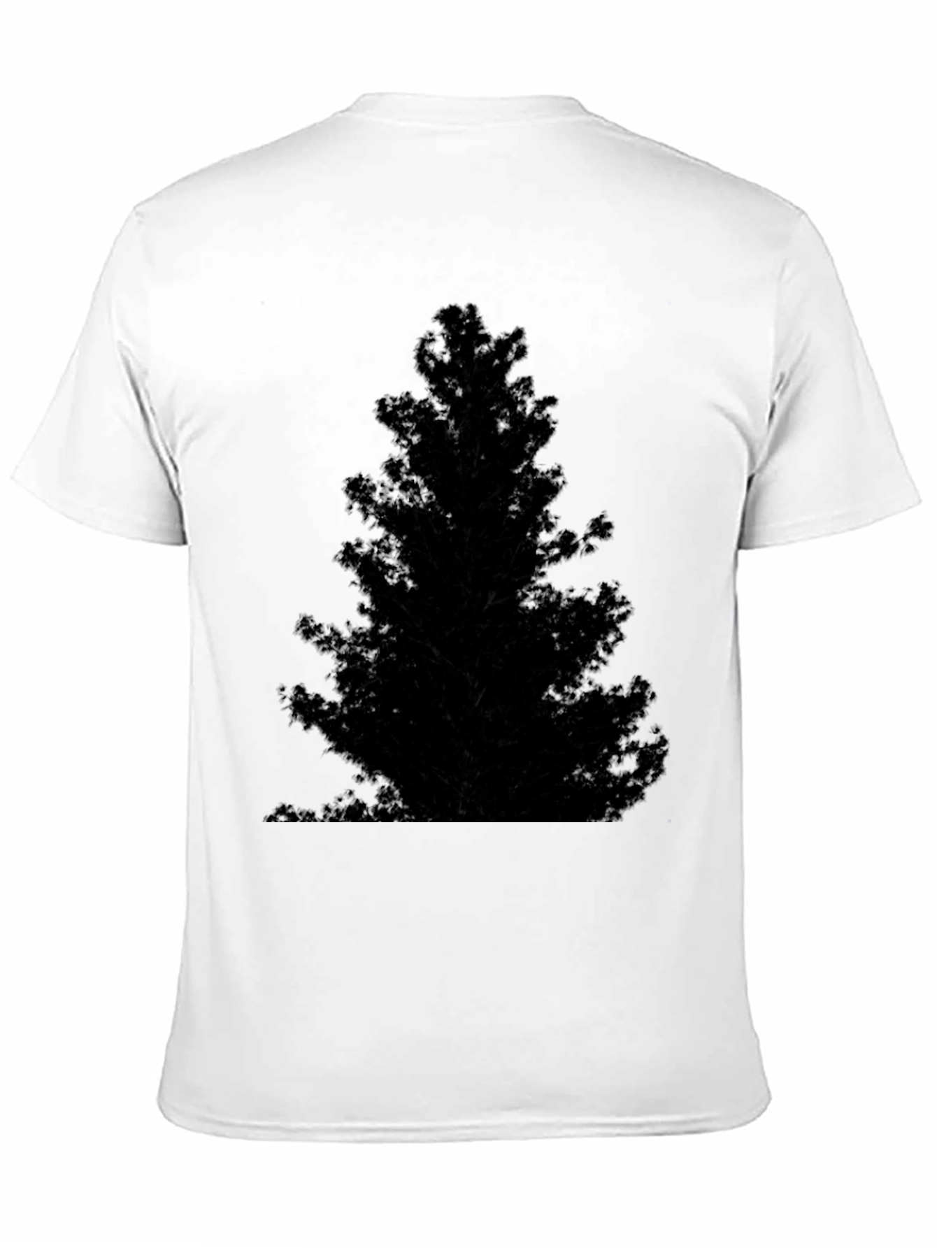 Black Men's Black Tree Silhouette Graphic T-Shirt view 11