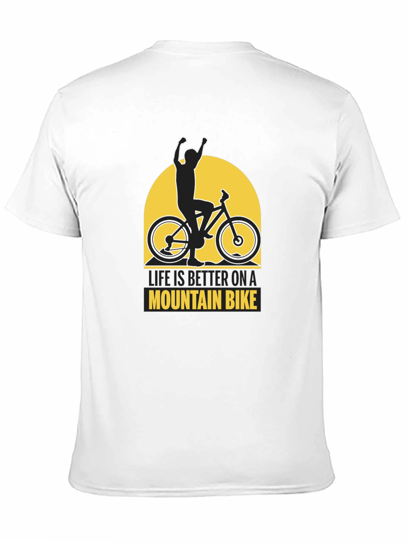 Black Life is Better Mountain Bike Graphic Tee view 11