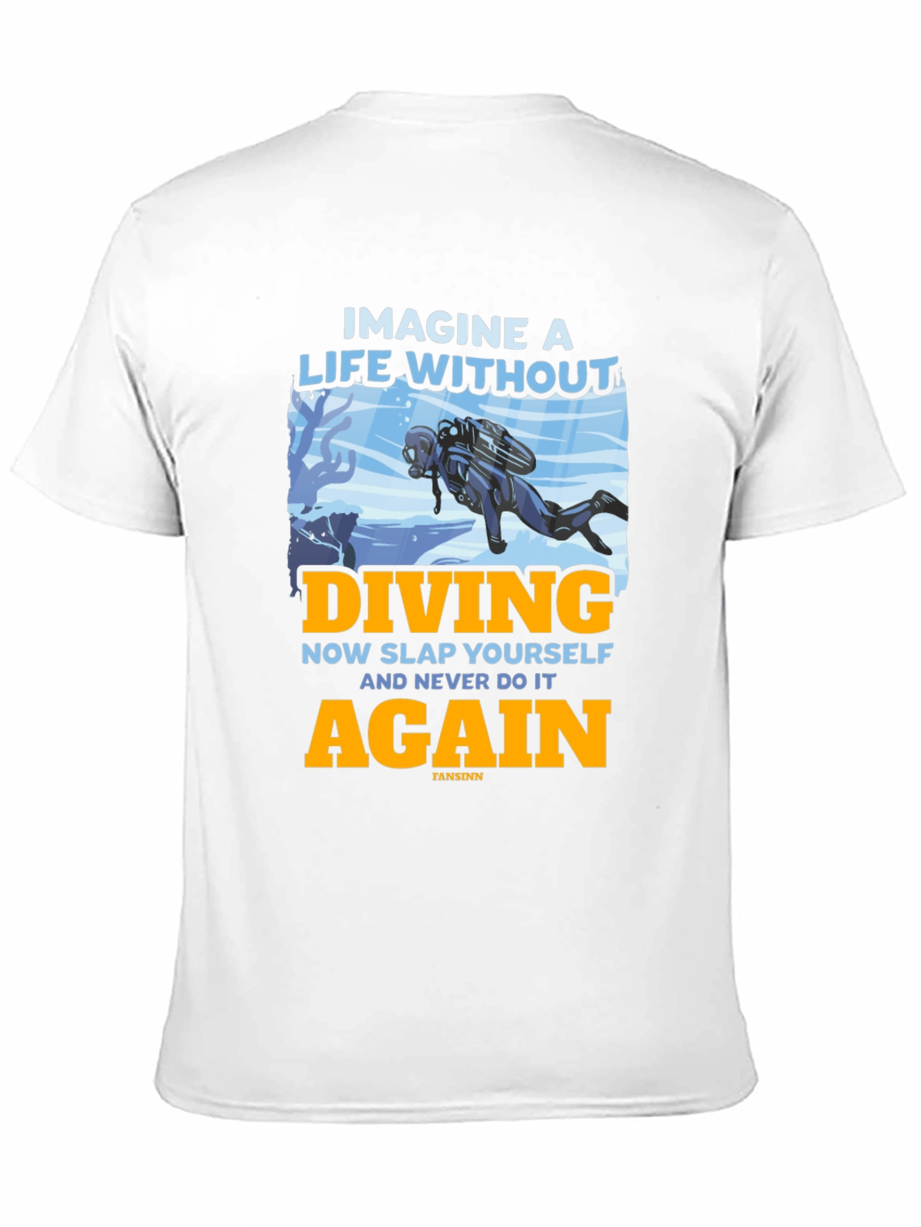 Black Diving T-Shirt - Imagine a Life Without Diving view 11