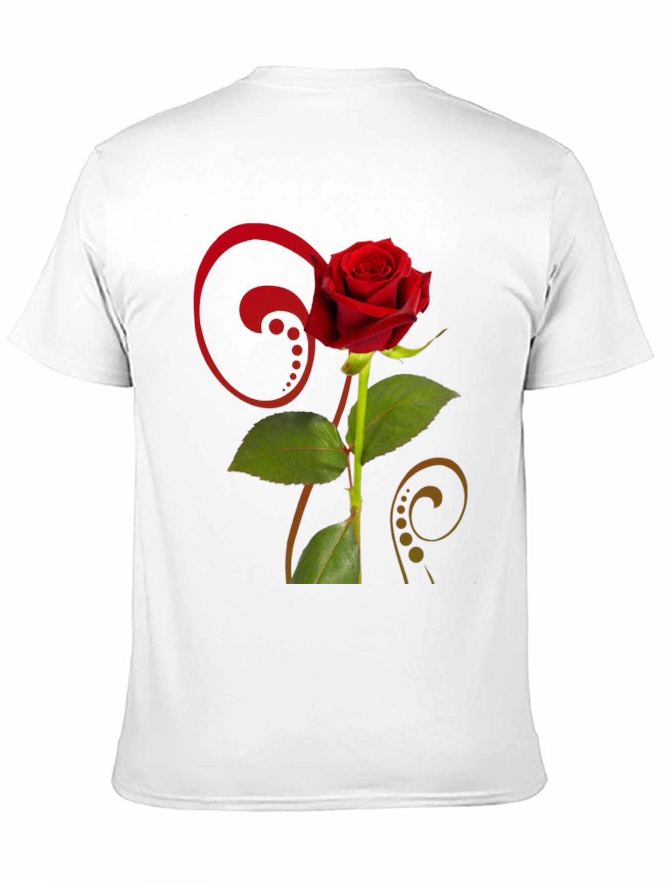 Black Rose Graphic Black T-Shirt - Floral Design view 11