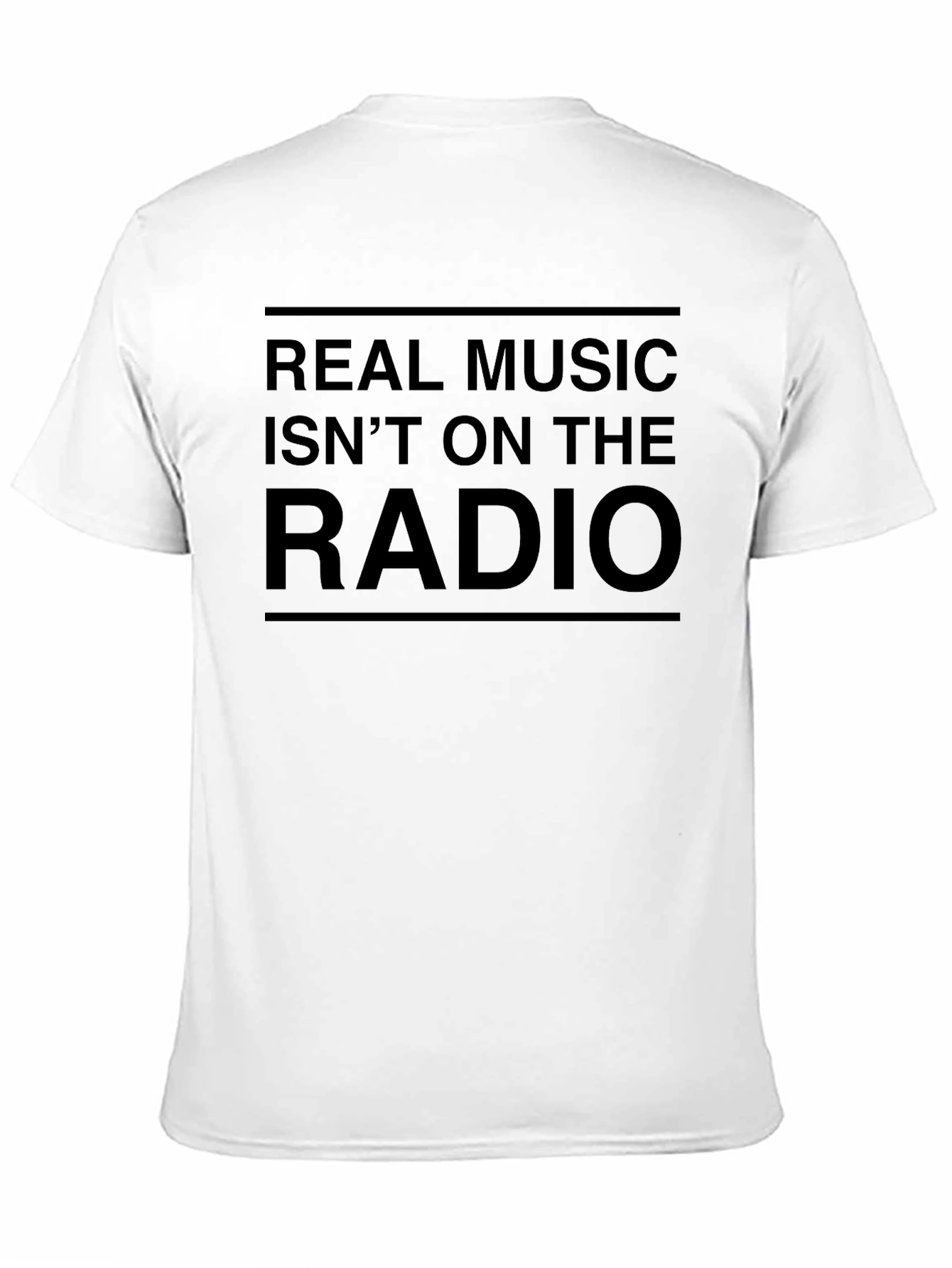 Black Real Music Isn't On The Radio Graphic T-Shirt view 11