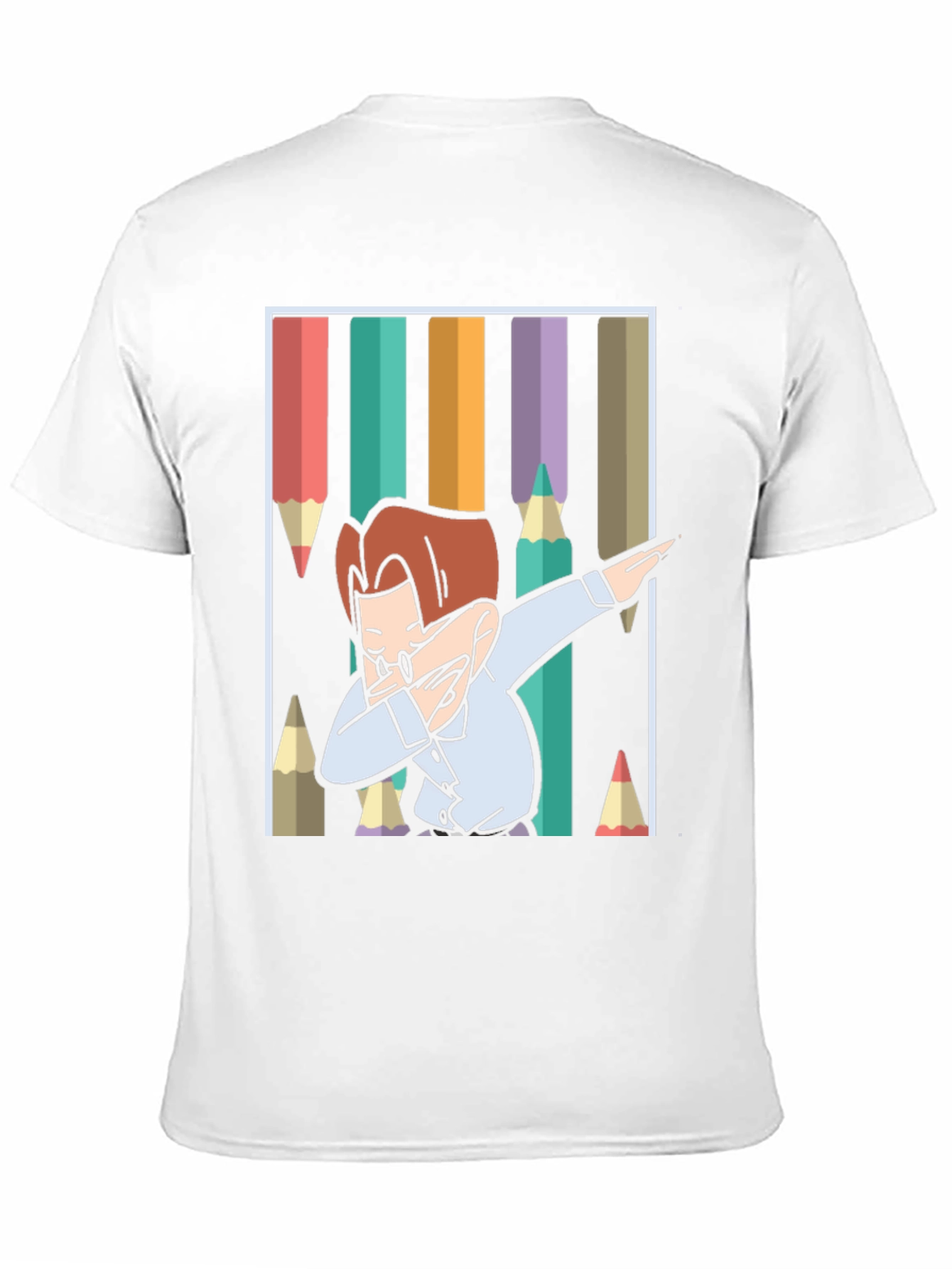 Black Dabbing Cartoon T-Shirt view 11