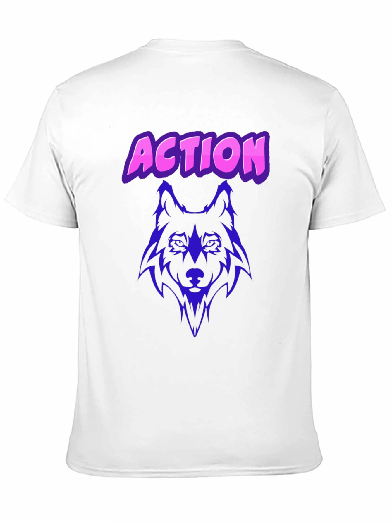 Black Action Wolf Graphic Tee - Black Cotton T-Shirt view 11
