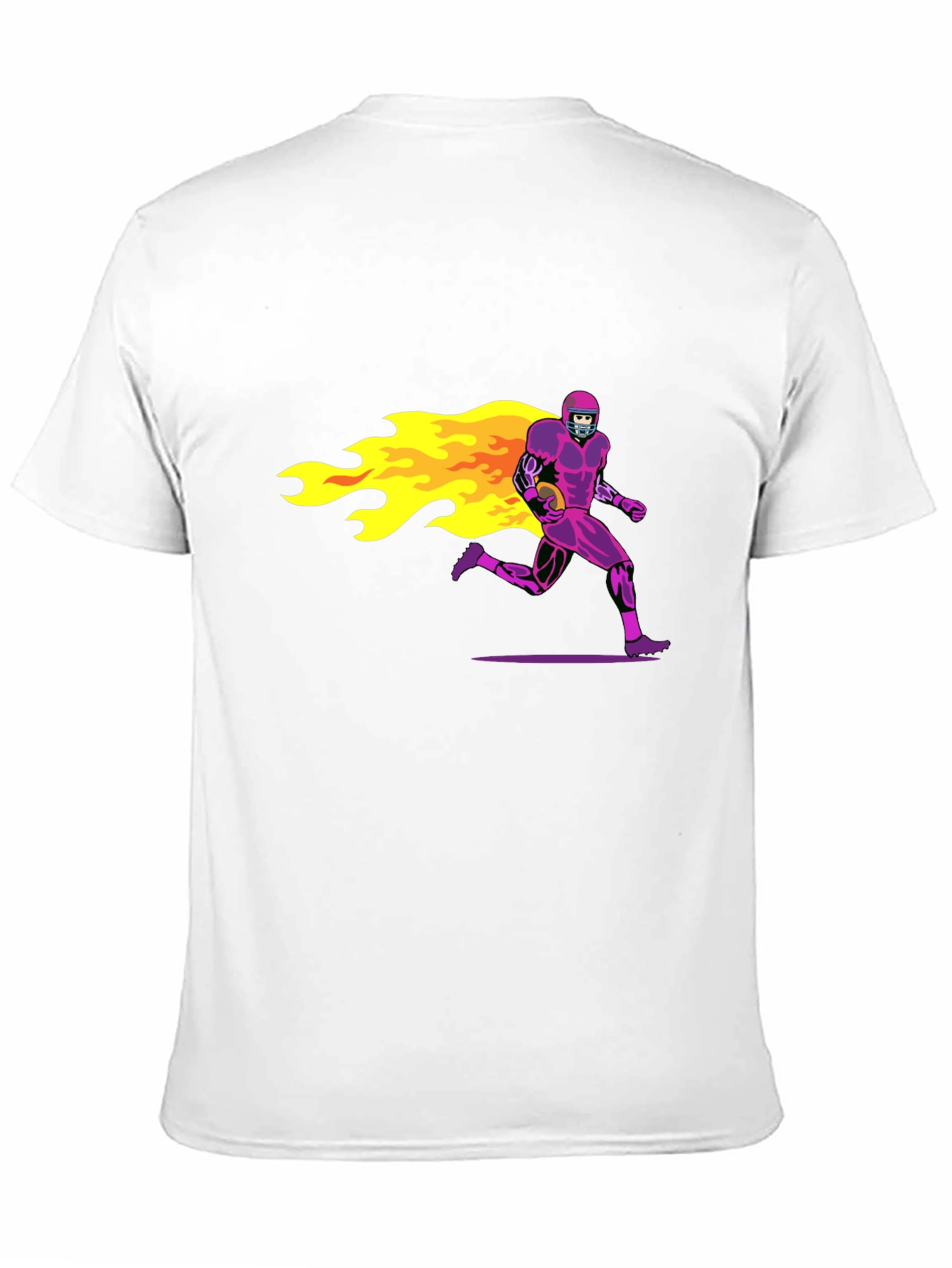 Black Flaming Football Skeleton Black T-Shirt view 11
