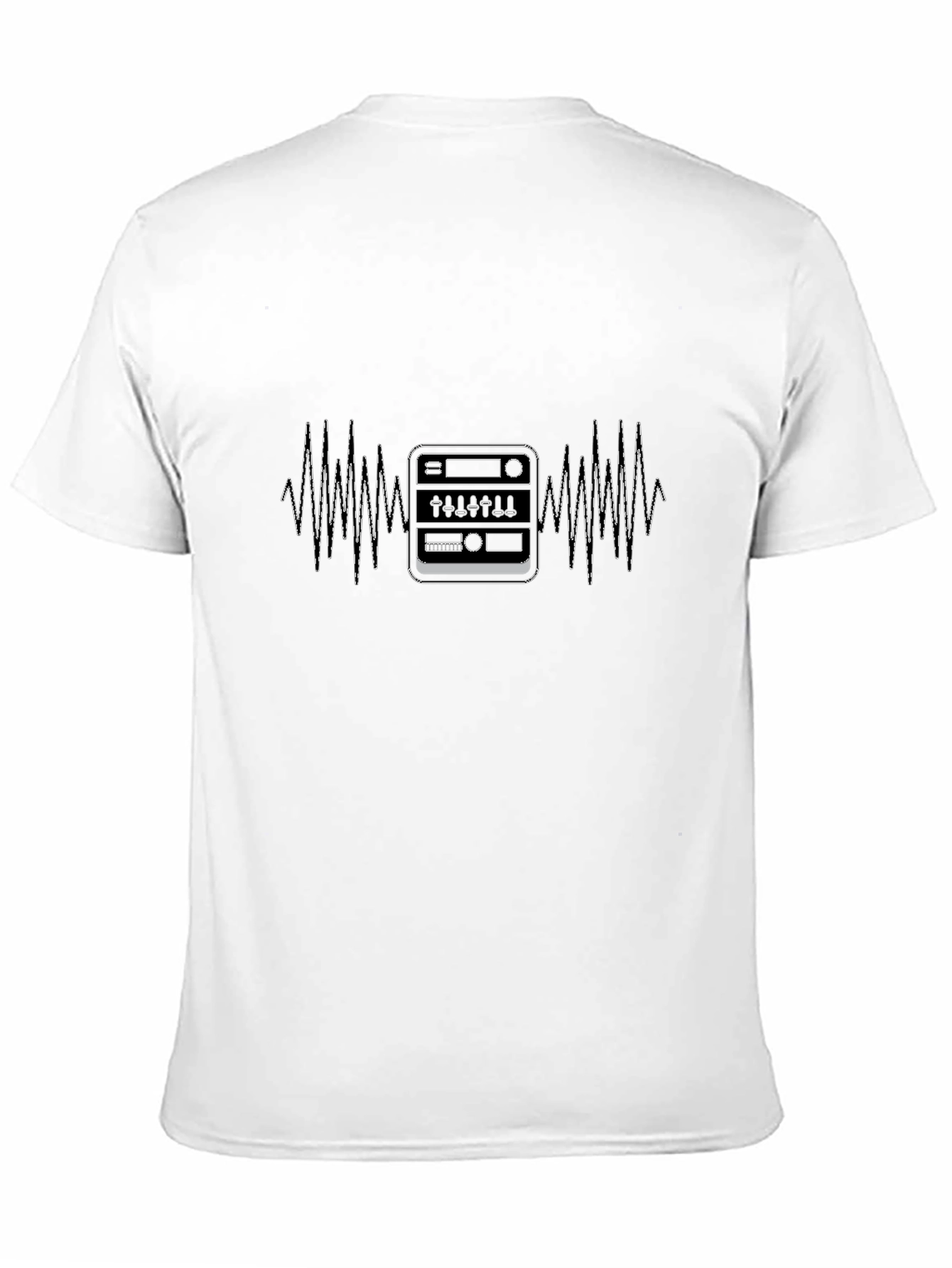 Black Vintage Audio Wave T-Shirt view 11
