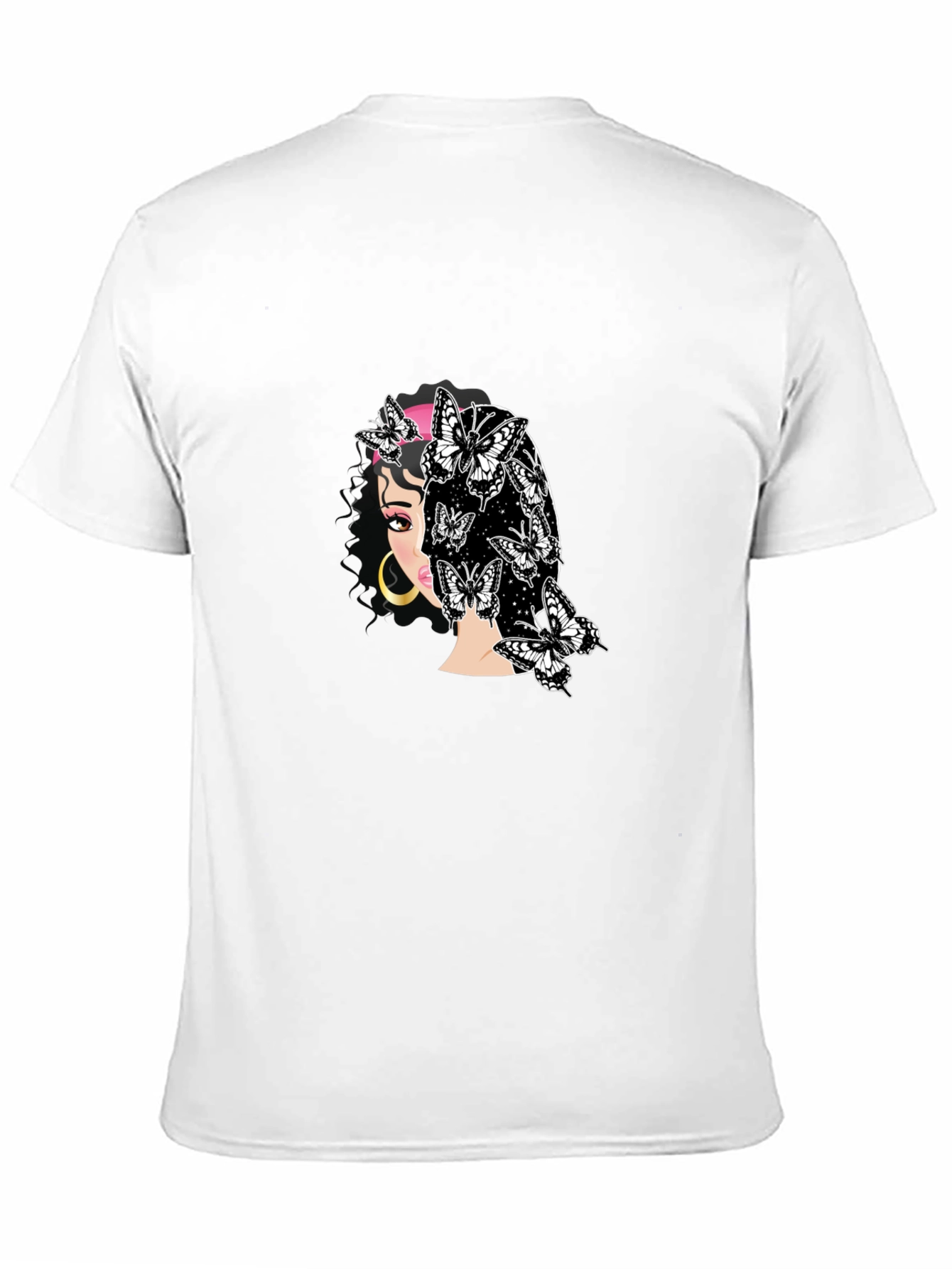 Black Butterfly Woman Graphic T-Shirt view 11