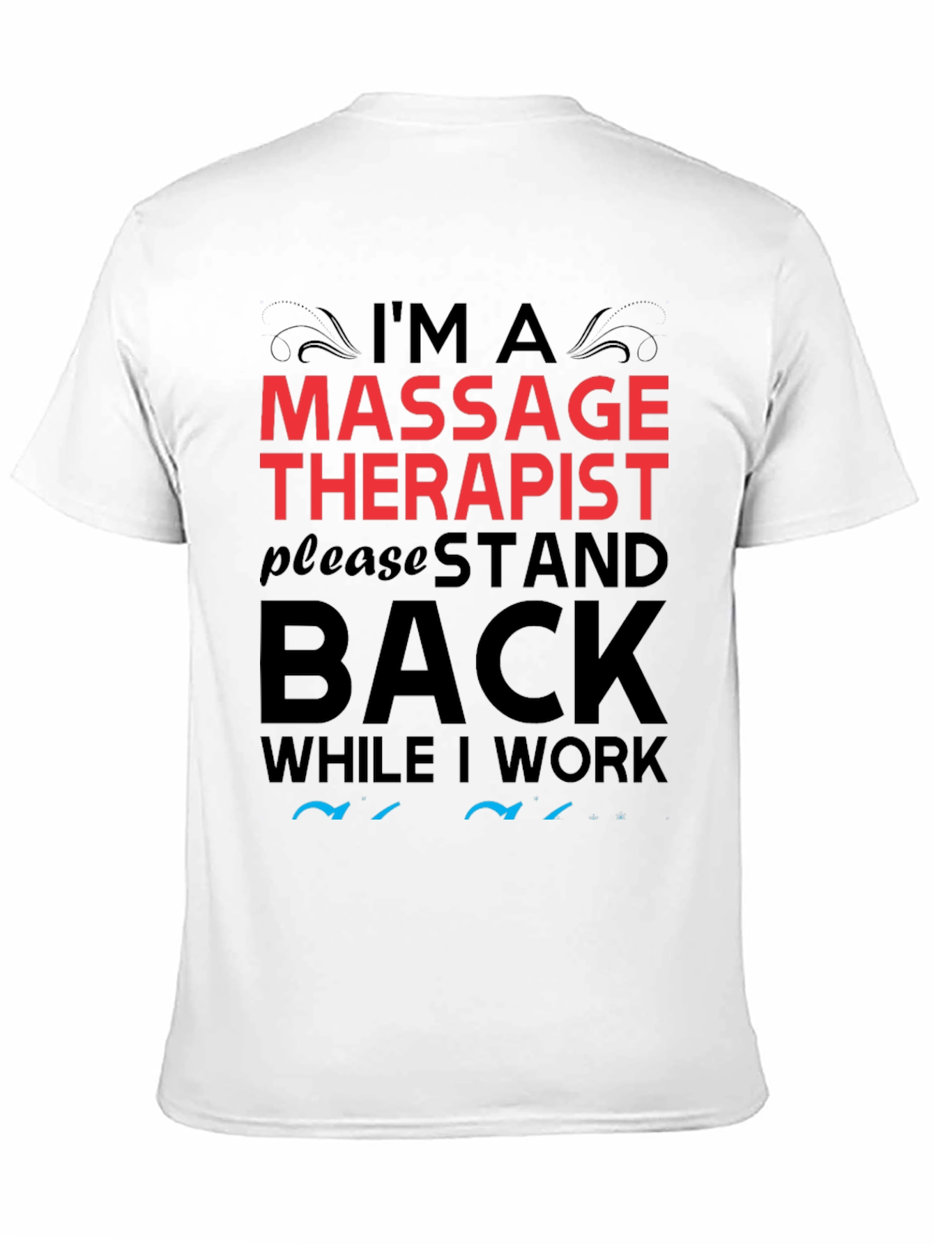 Black Massage Therapist Novelty T-Shirt view 11