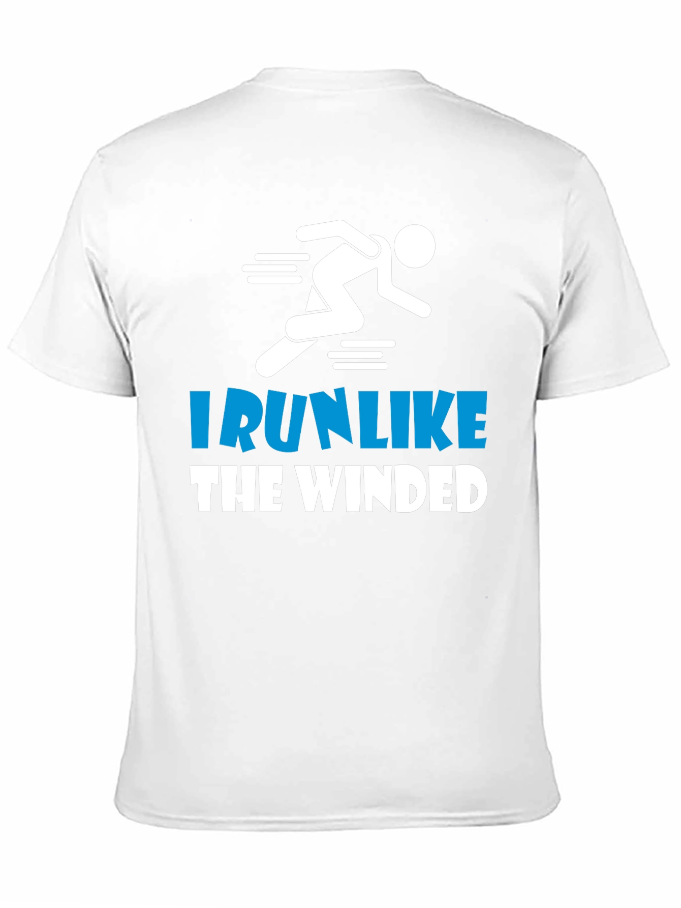 Black I Run Like the Winded Black T-Shirt view 11