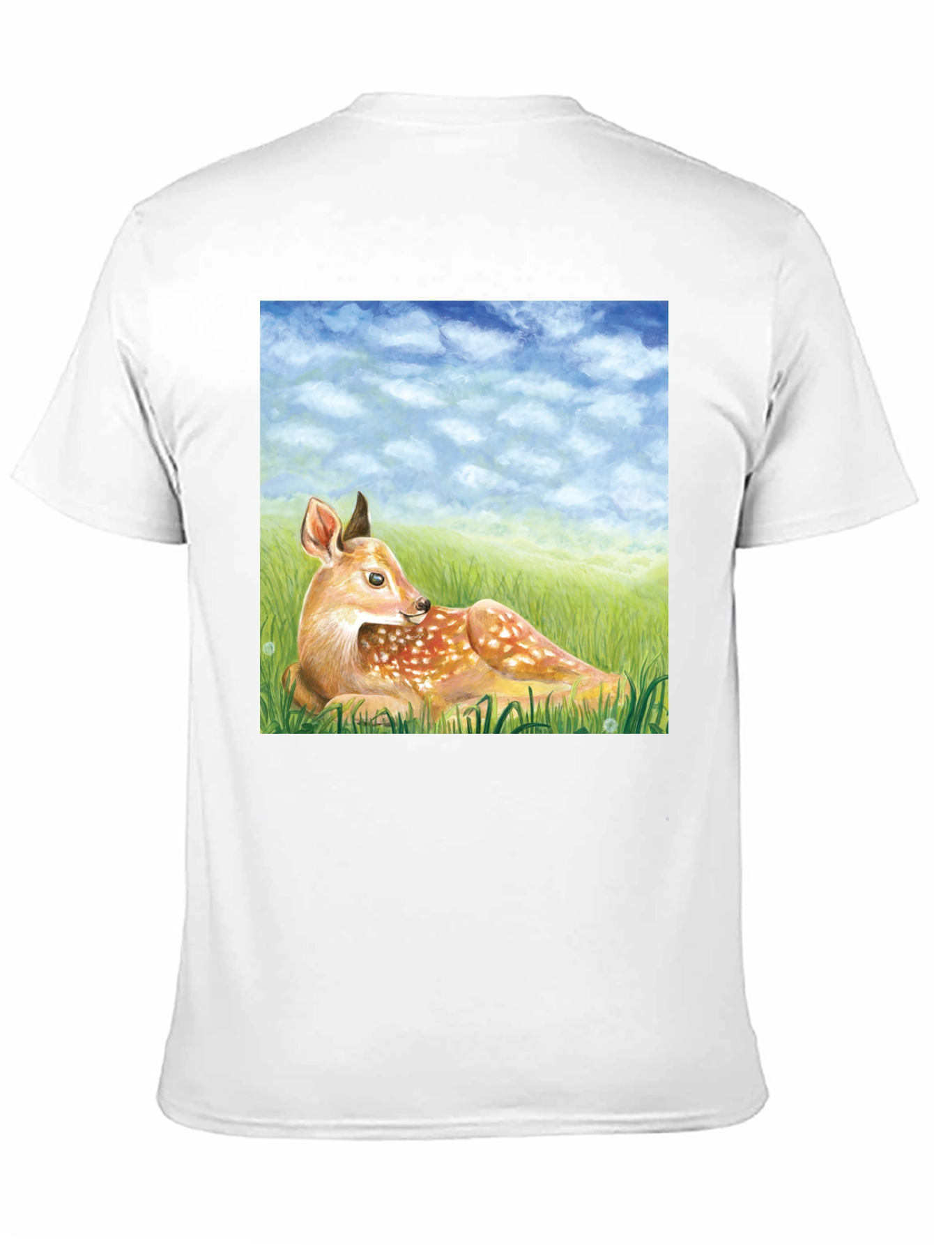 Black Deer Scene Graphic Tee - Nature Lover's T-Shirt view 11