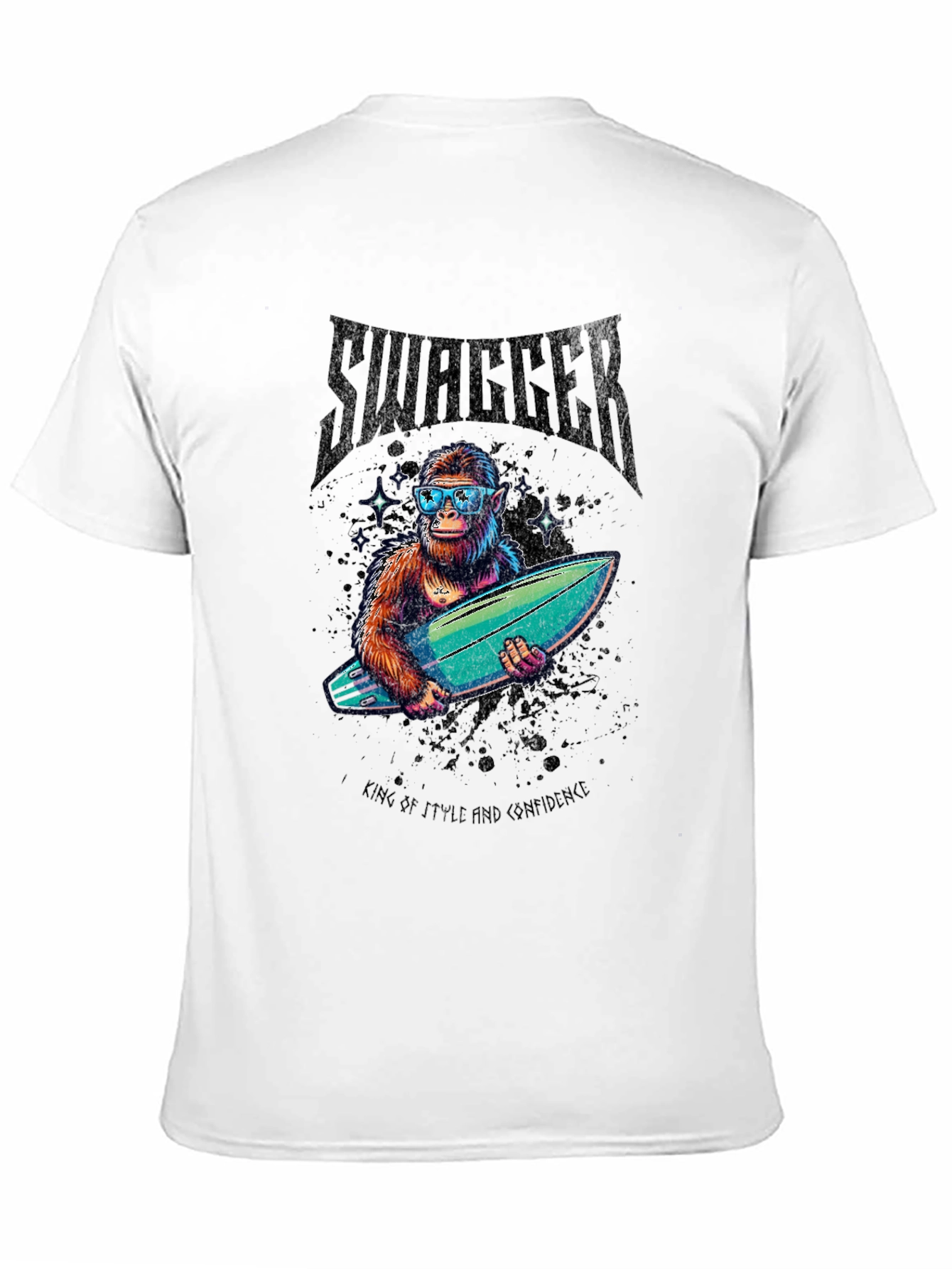 Black Swagger Ape Graphic T-Shirt - King of Style view 11