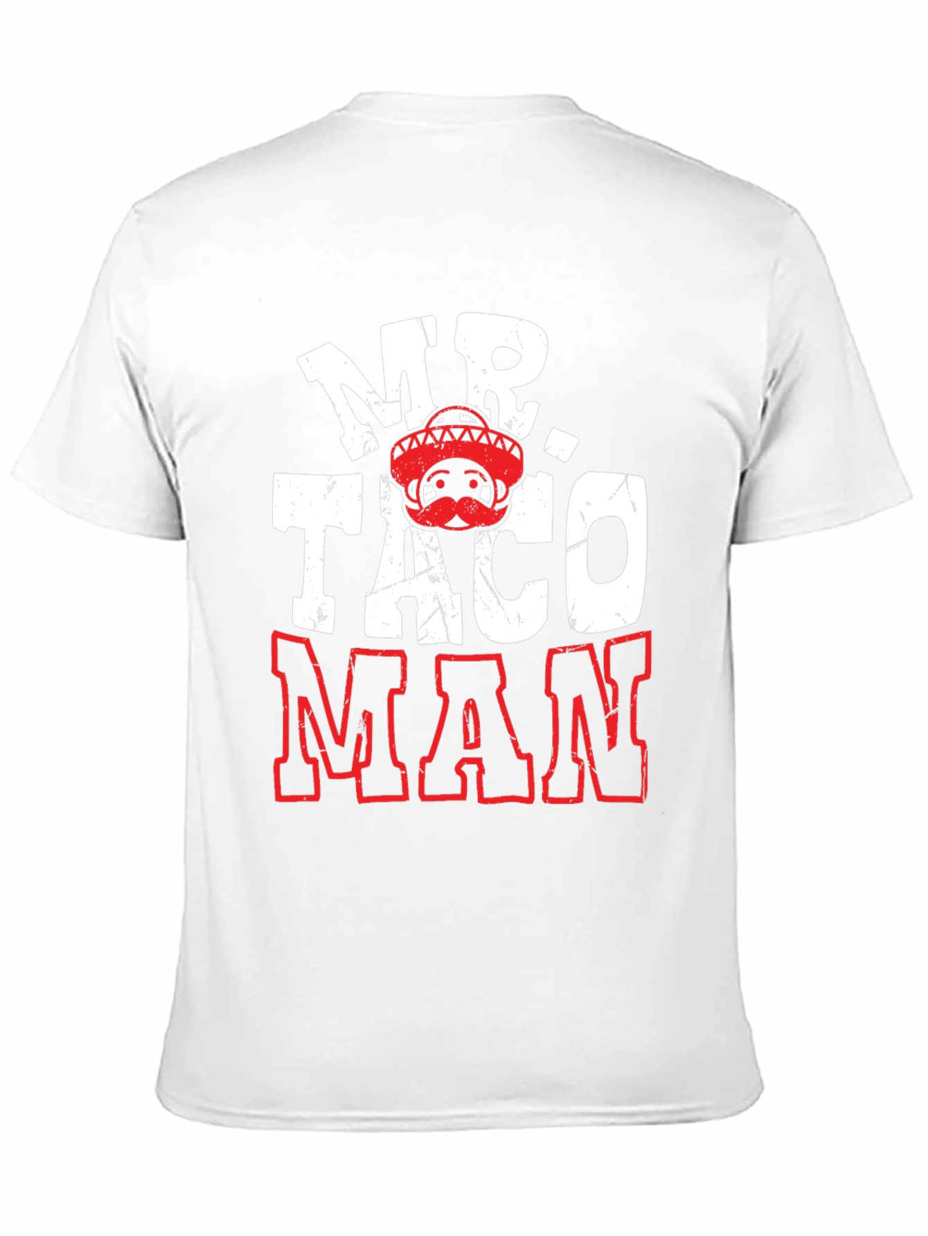 Black Mr. Taco Man Novelty Graphic T-Shirt view 11