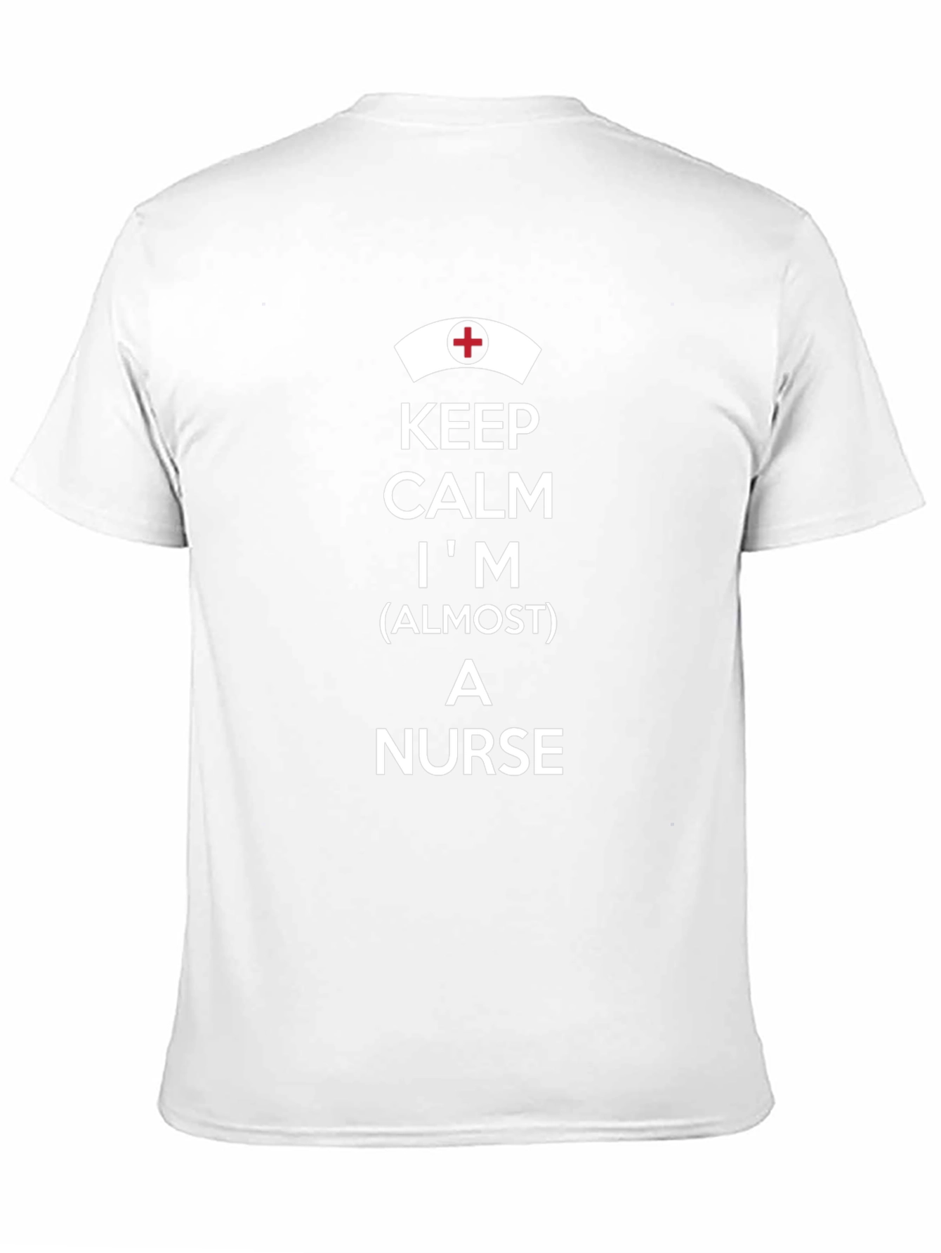 Black Keep Calm Almost Nurse T-Shirt - Black Cotton Tee view 11