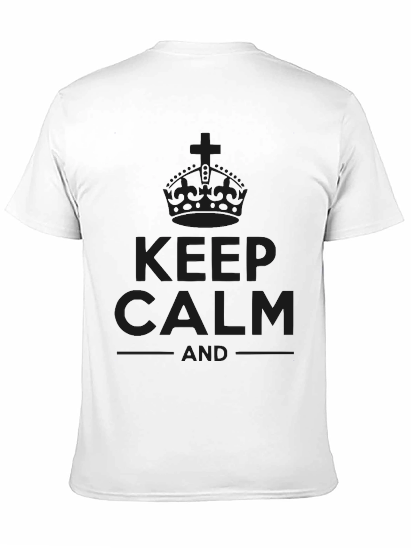 Black Keep Calm Graphic Black Tee view 11