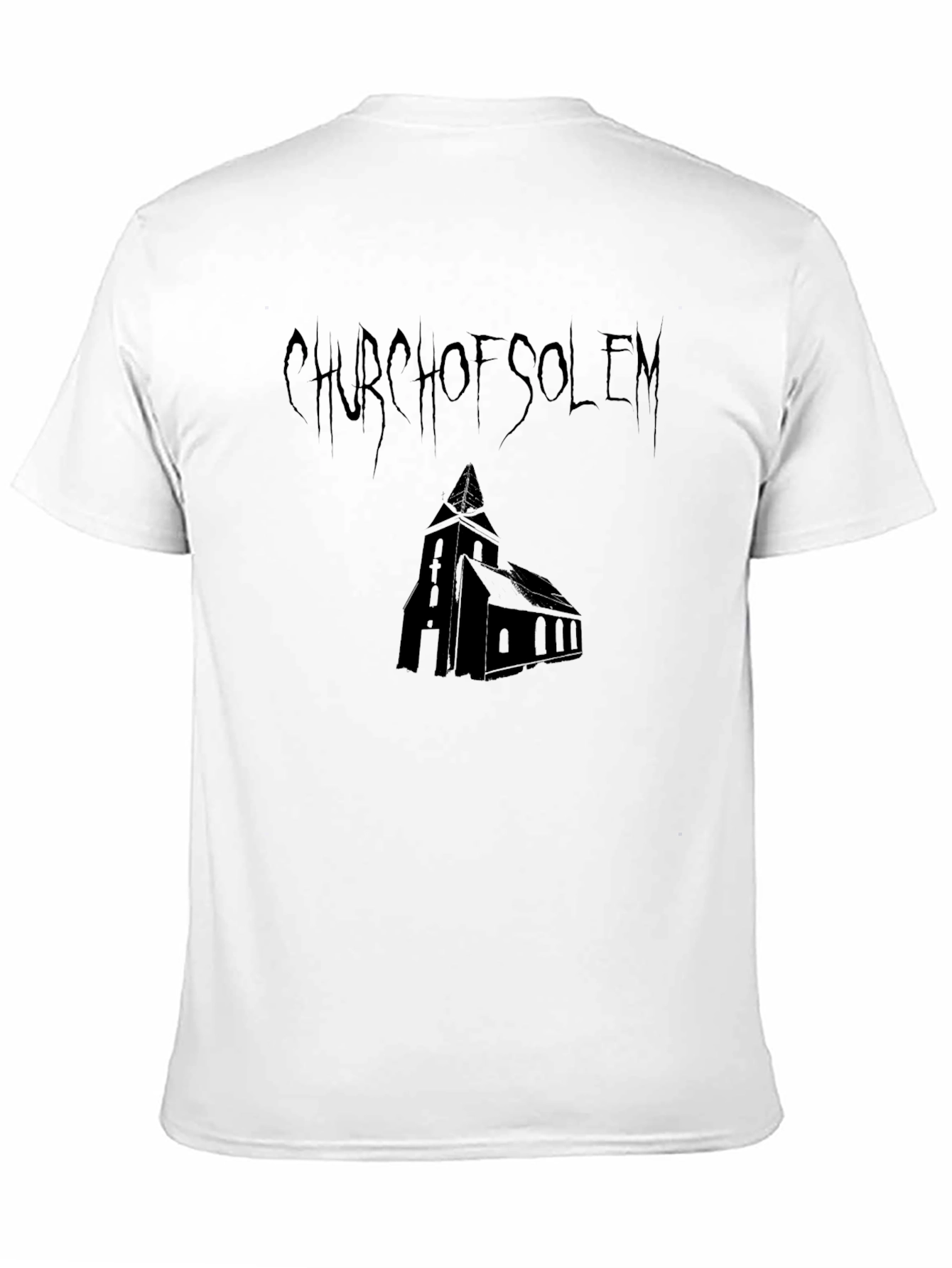 Black Church of Solem Black Graphic T-Shirt view 11