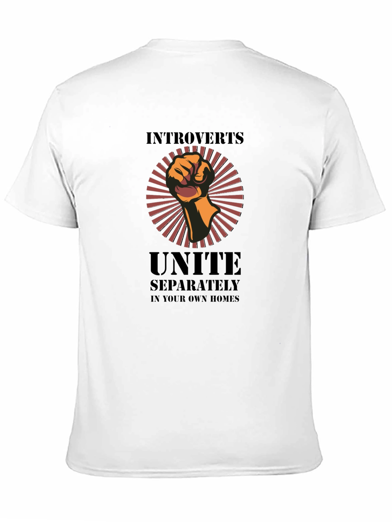 Black Introverts Unite T-Shirt - Separately! view 11